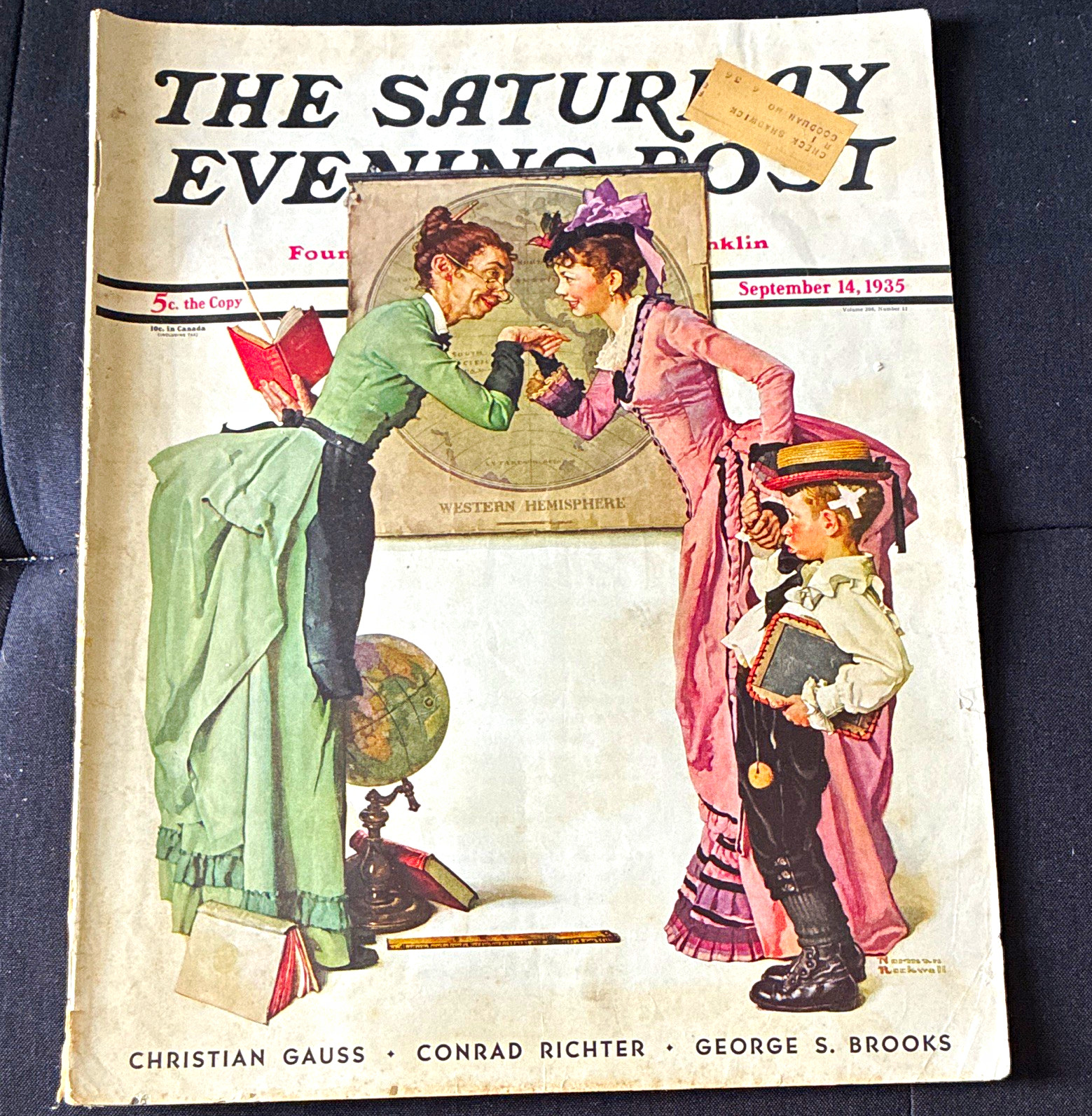The Saturday Evening Post Illustrated Weekly Magazine Sept 14 1935 Football NYC The Saturday Evening Post Illustrated Weekly Magazine Sept 14 1935 Football NYC