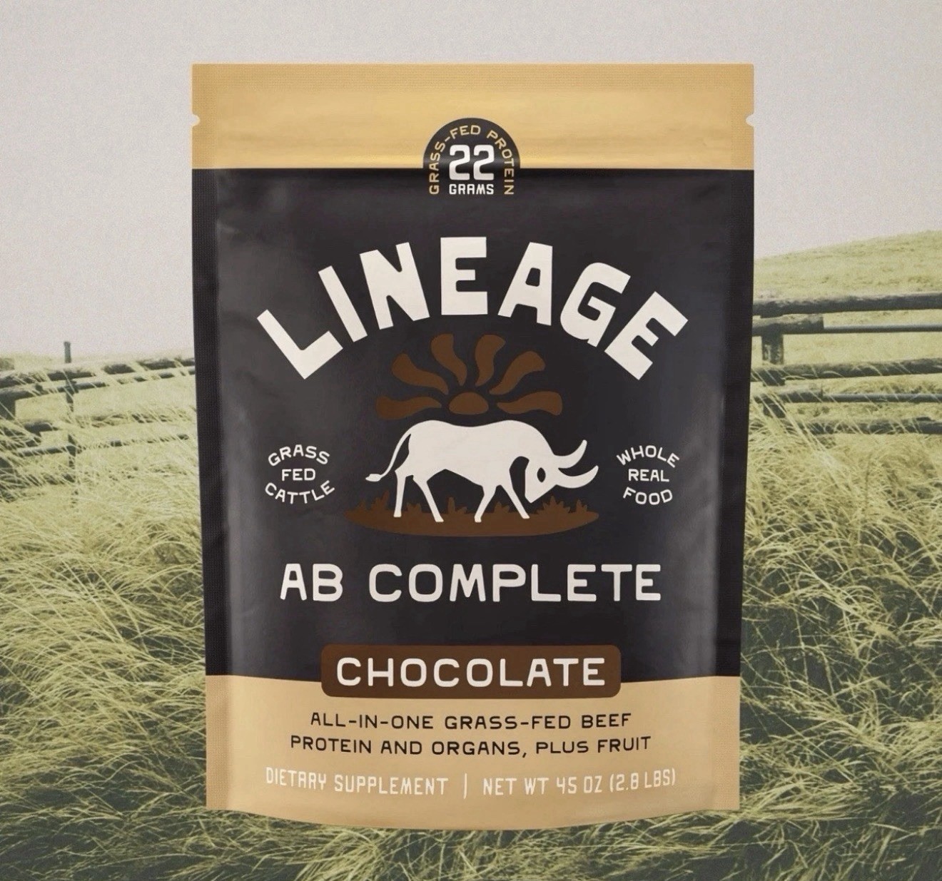 Lineage Provisions a Complete Protein Chocolate Powder 2.8lbs