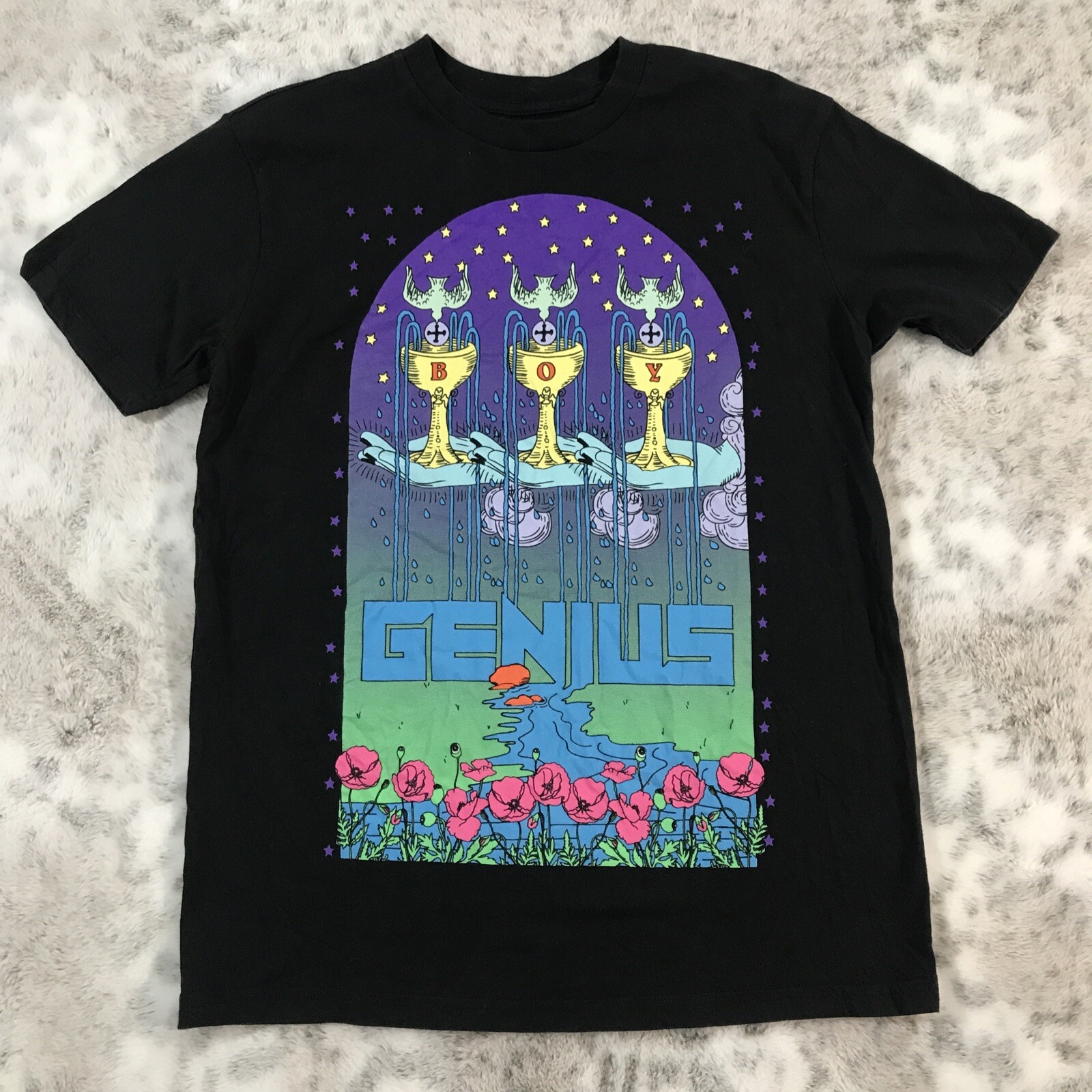 Boygenius Shirt XS Boy Genius Indie Band Tarot Card Phoebe Bridgers Goblet Rare Boygenius Shirt XS Boy Genius Indie Band Tarot Card Phoebe Bridgers Goblet Rare
