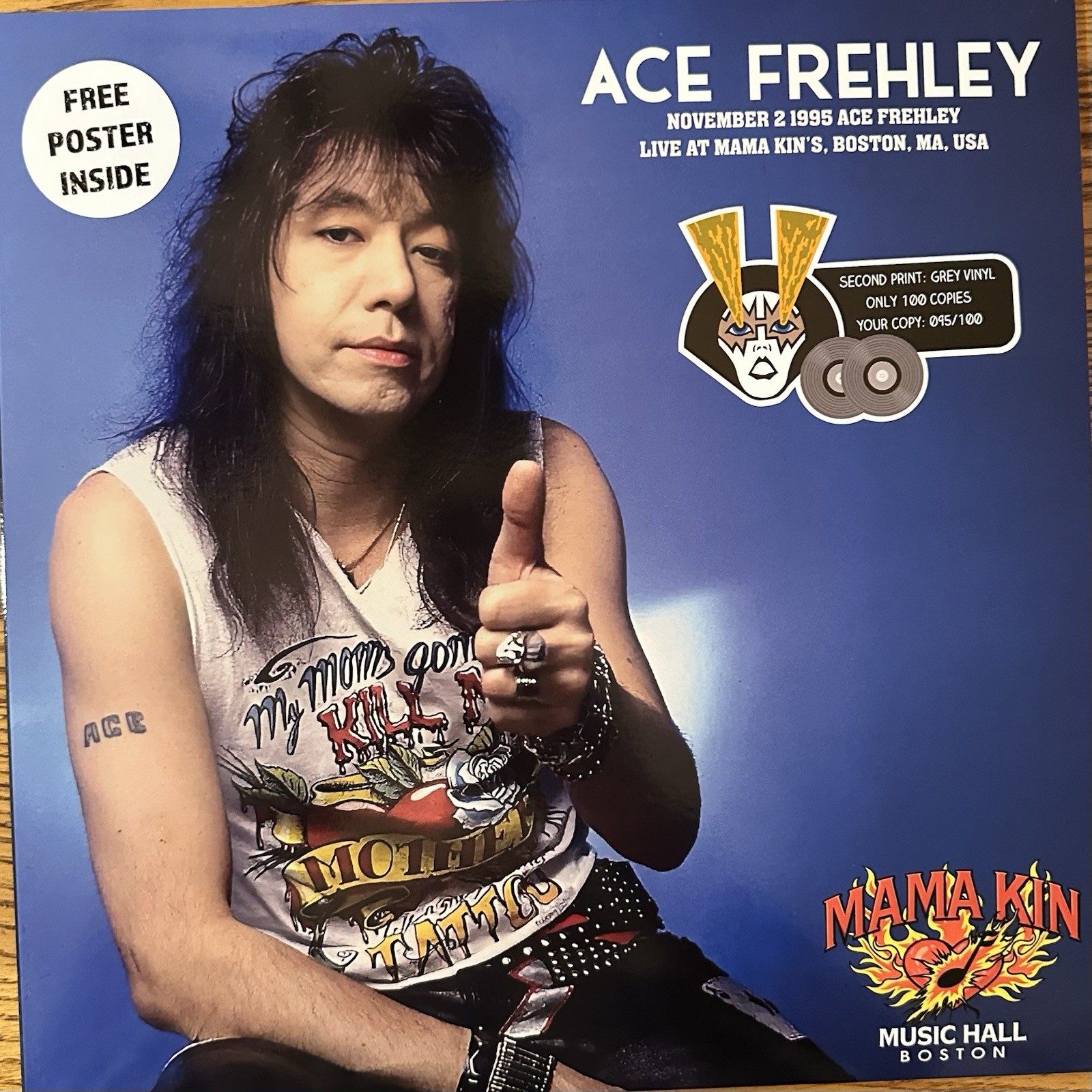 Ace Frehley Ft Peter Criss- Live At Mama Kin’s Boston - 2Lp BlackGatefold Poster