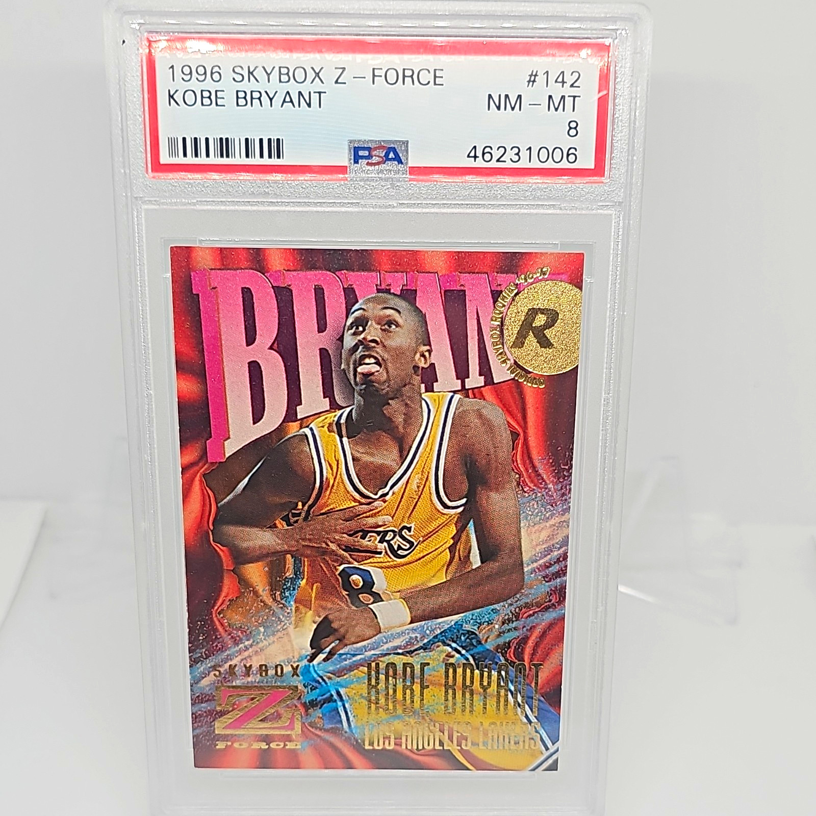 ( 1) SkyBox Z-Force 1996-97 #142 Kobe Bryant Rookie PSA 8 Graded Cert 46231006