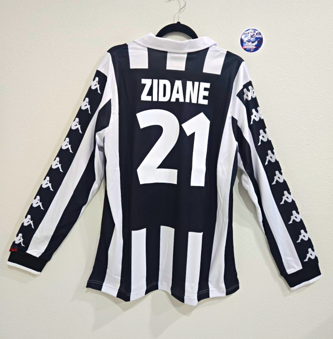 JUVENTUS 1999 home KAPPA RETRO soccer jersey ZINEDINE ZIDANE #21 sizes XL & 2XL