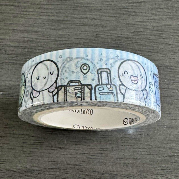 TCMC TheCoffeeMonsterzCo Travel Time washi tape