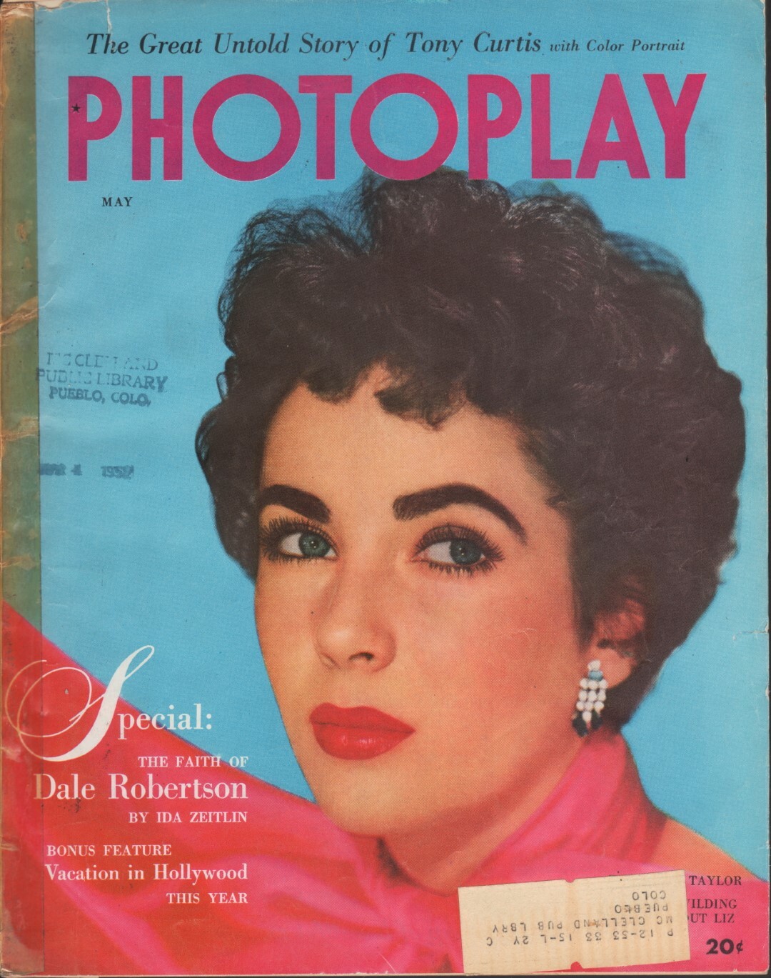 Photoplay May 1952 w/ Elizabeth Taylor cover - Photoplay May 1952 w/ Elizabeth Taylor cover -