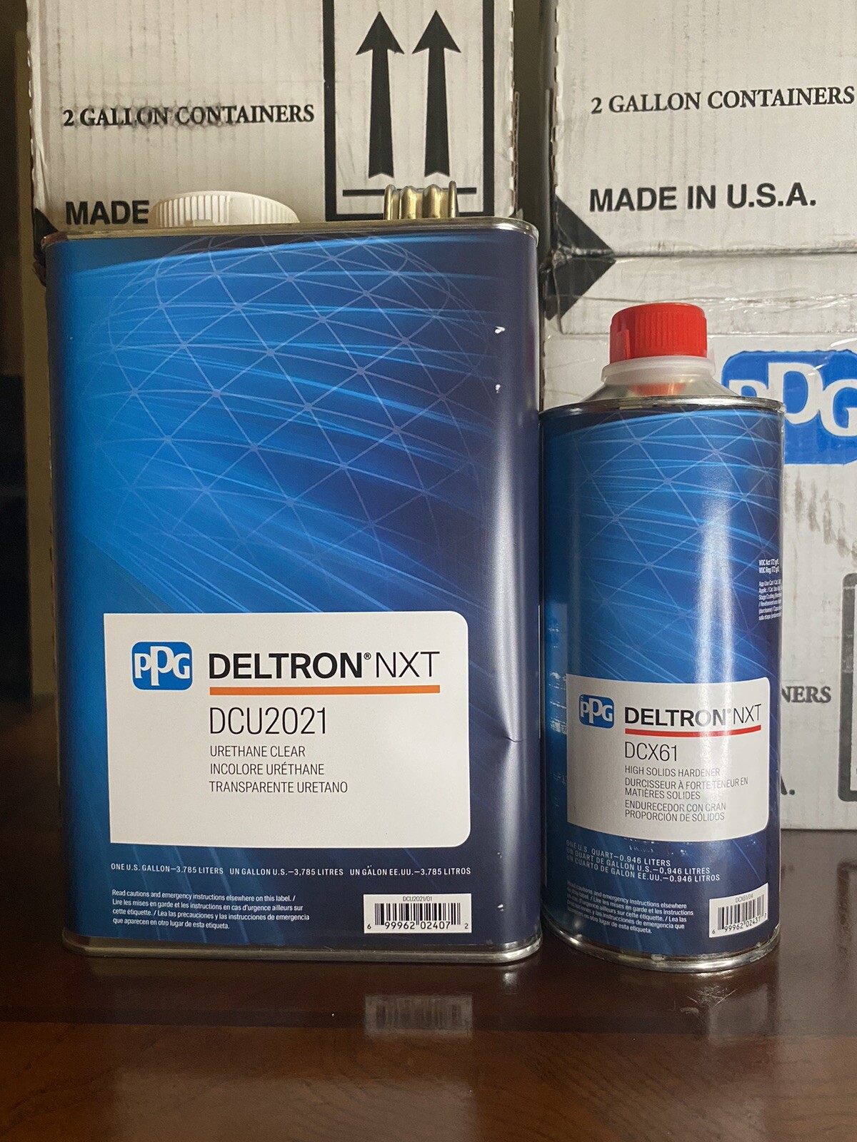 Ppg Clearcoat Deltron  NXT 1 Gallon Dcu2021, 1 Qt Dcx61 NXT 