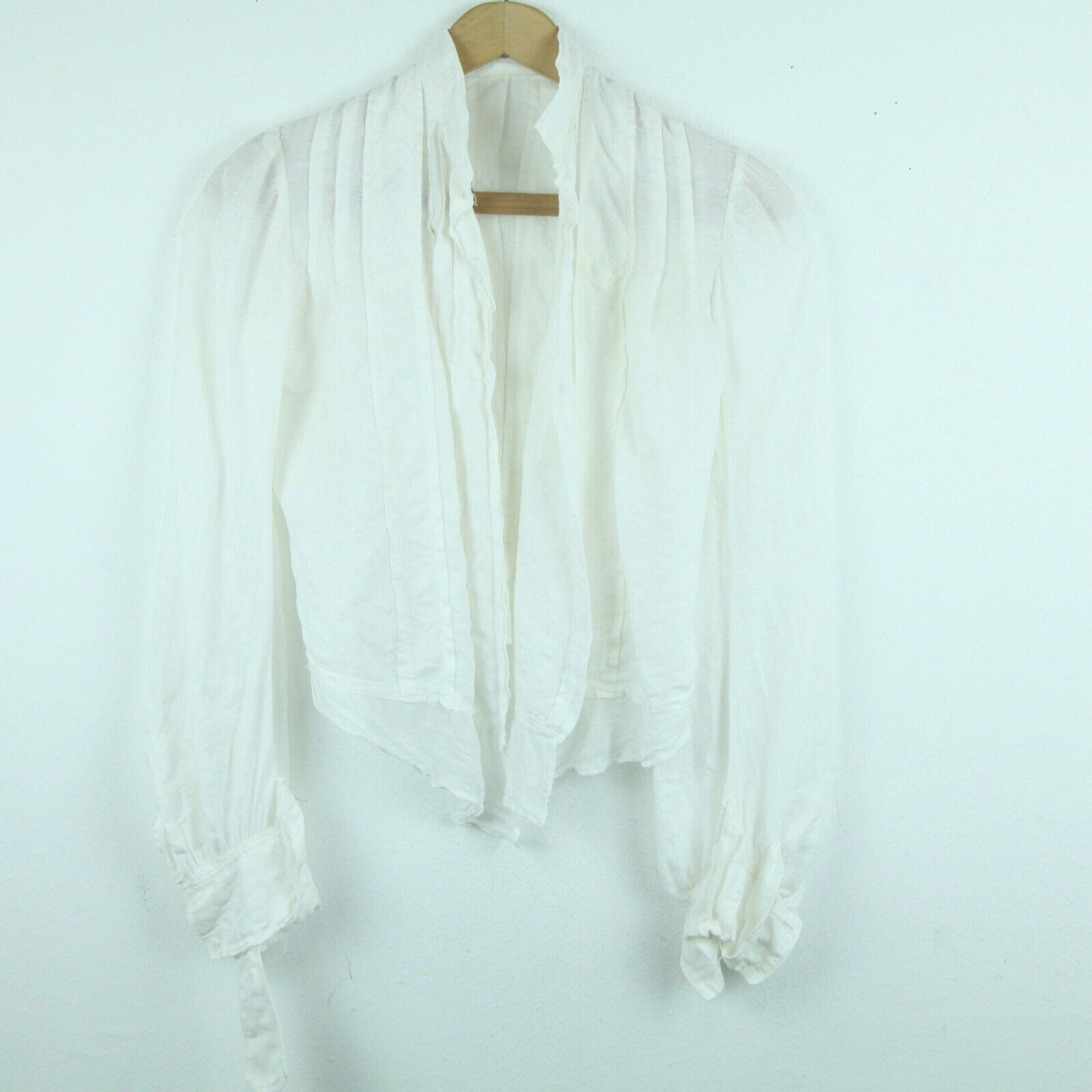 Antique Women\'s Blouse 1920s Victorian ? Prairie Western Handmade Old Early FLAW