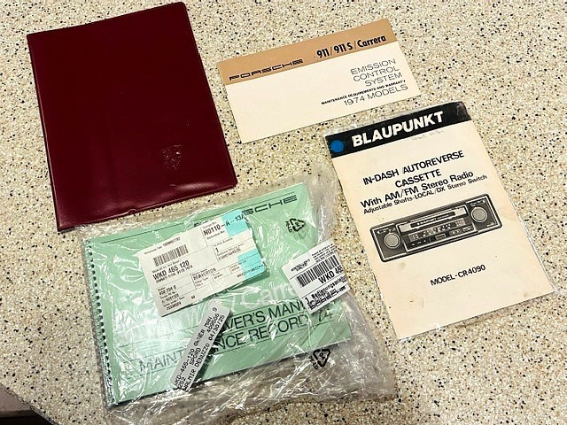 1974 PORSCHE 911 911S CARRERA OWNERS OWNER\'S MANUAL SET FACTORY WITH POUCH 1974 PORSCHE 911 911S CARRERA OWNERS OWNER\'S MANUAL SET FACTORY WITH POUCH