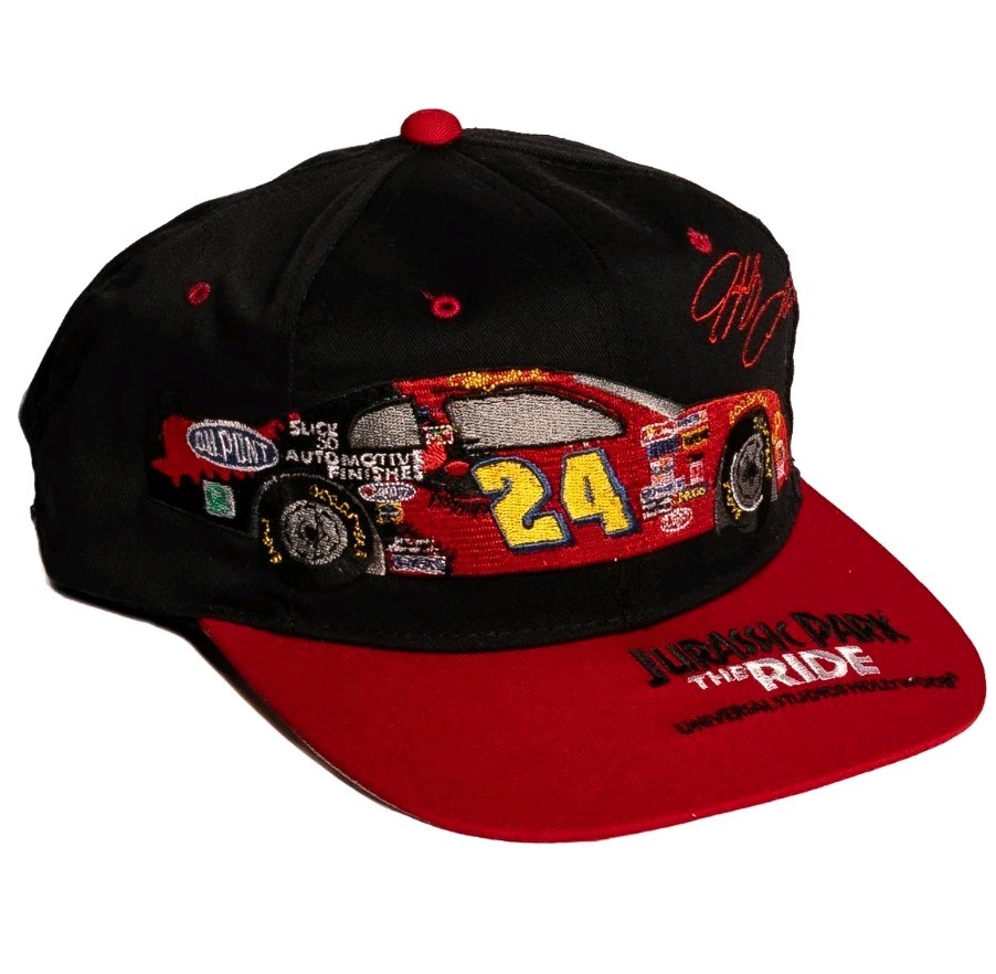 Vintage Jeff Gordon Chase NASCAR Jurassic Park The Ride Snapback Hat Universal