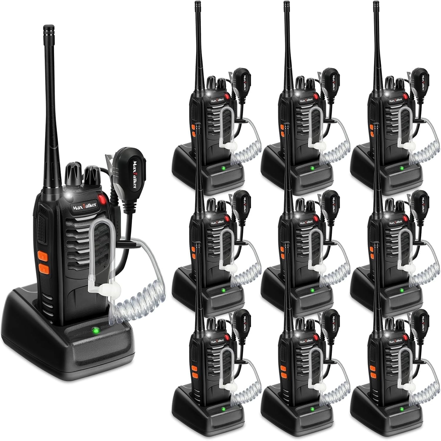 10 Pack Walkie Talkies MaxTalker MT 8S Long Range
