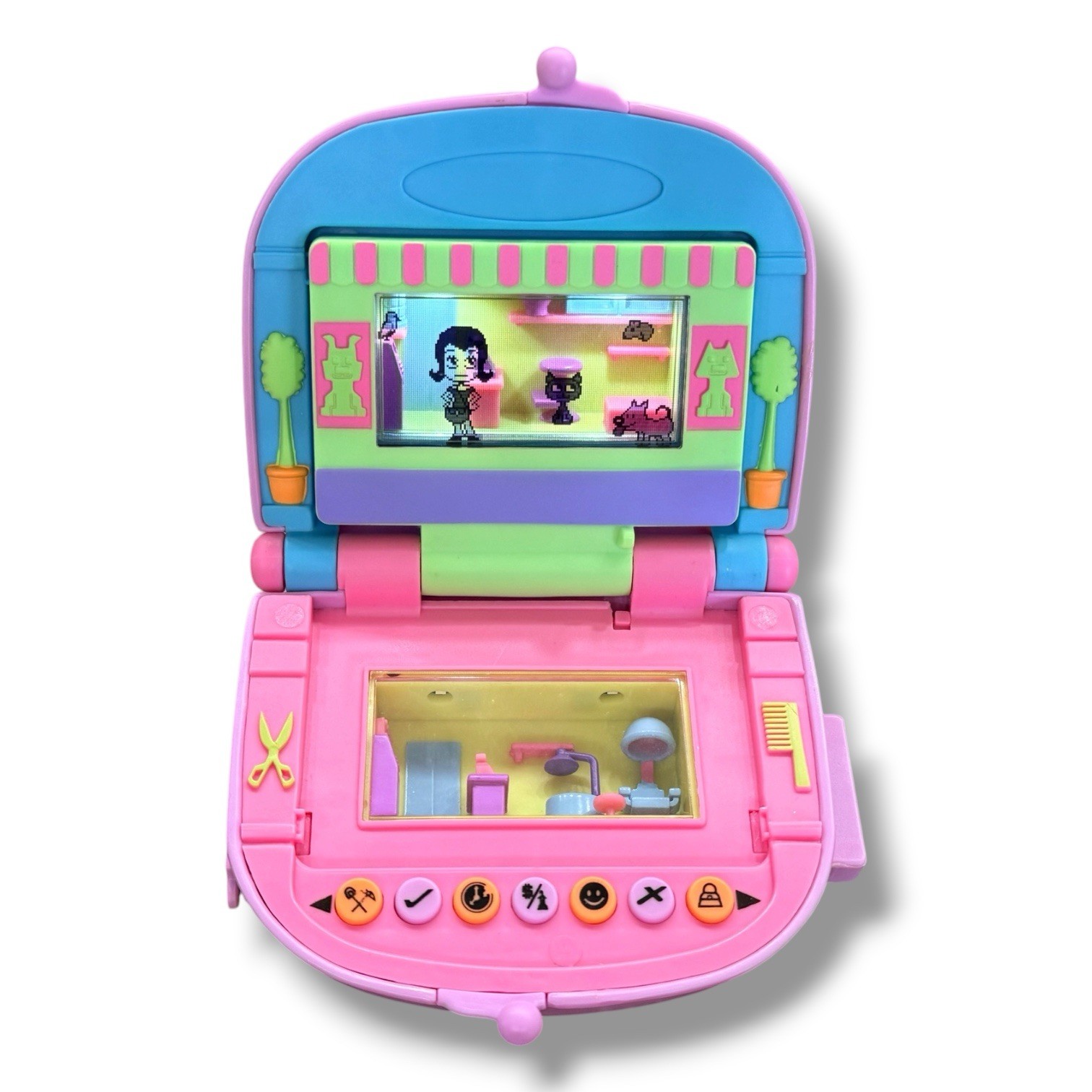 2005 Pixel Chix Love 2 Shop Mall Salon Pet Shop Handheld Purse Toy Tested Works