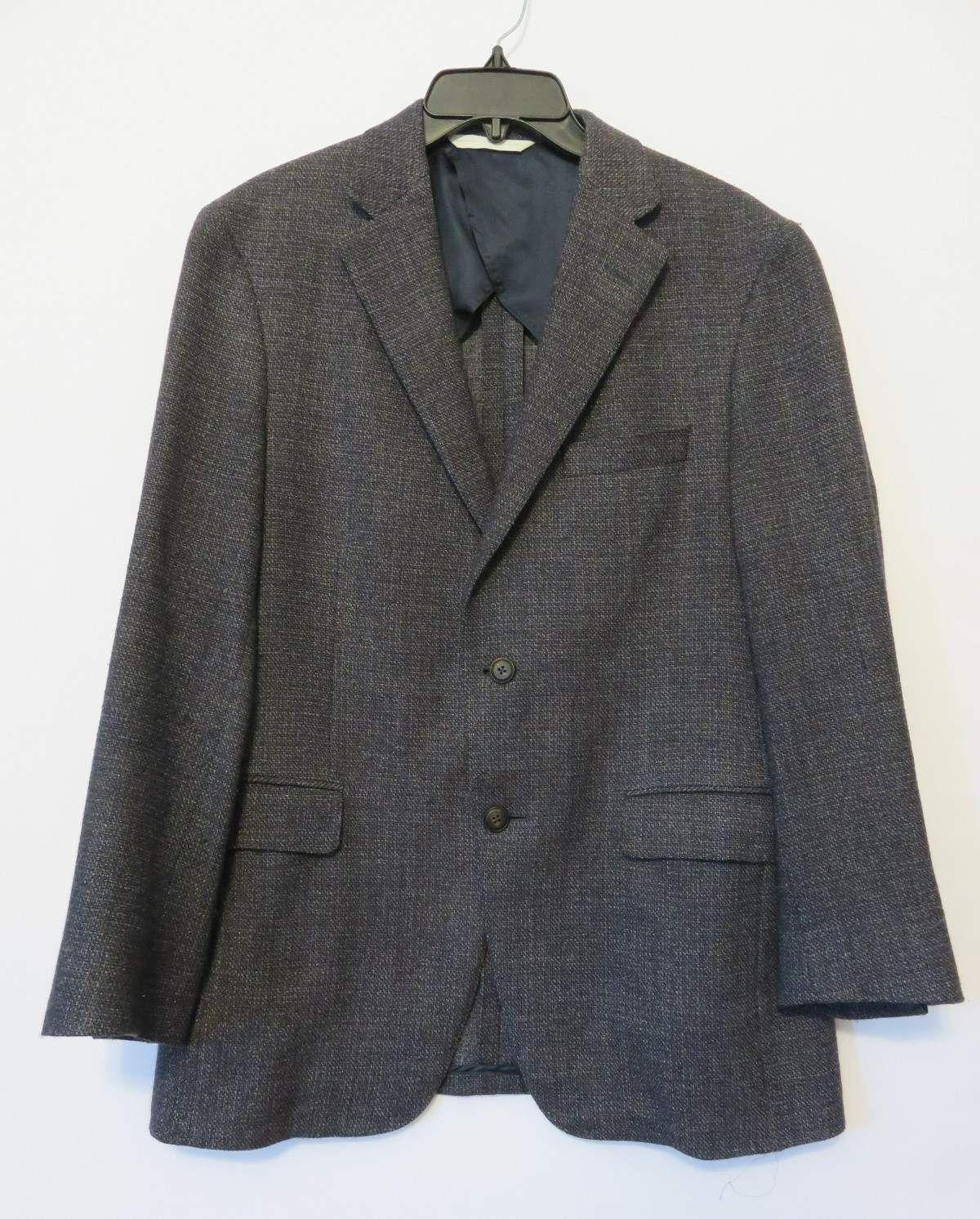 Samuelson Soft 100% Italian MINT Tweed Blue Blazer 40R Loro Piana 120\'s Wool* Samuelson Soft 100% Italian MINT Tweed Blue Blazer 40R Loro Piana 120\'s Wool*