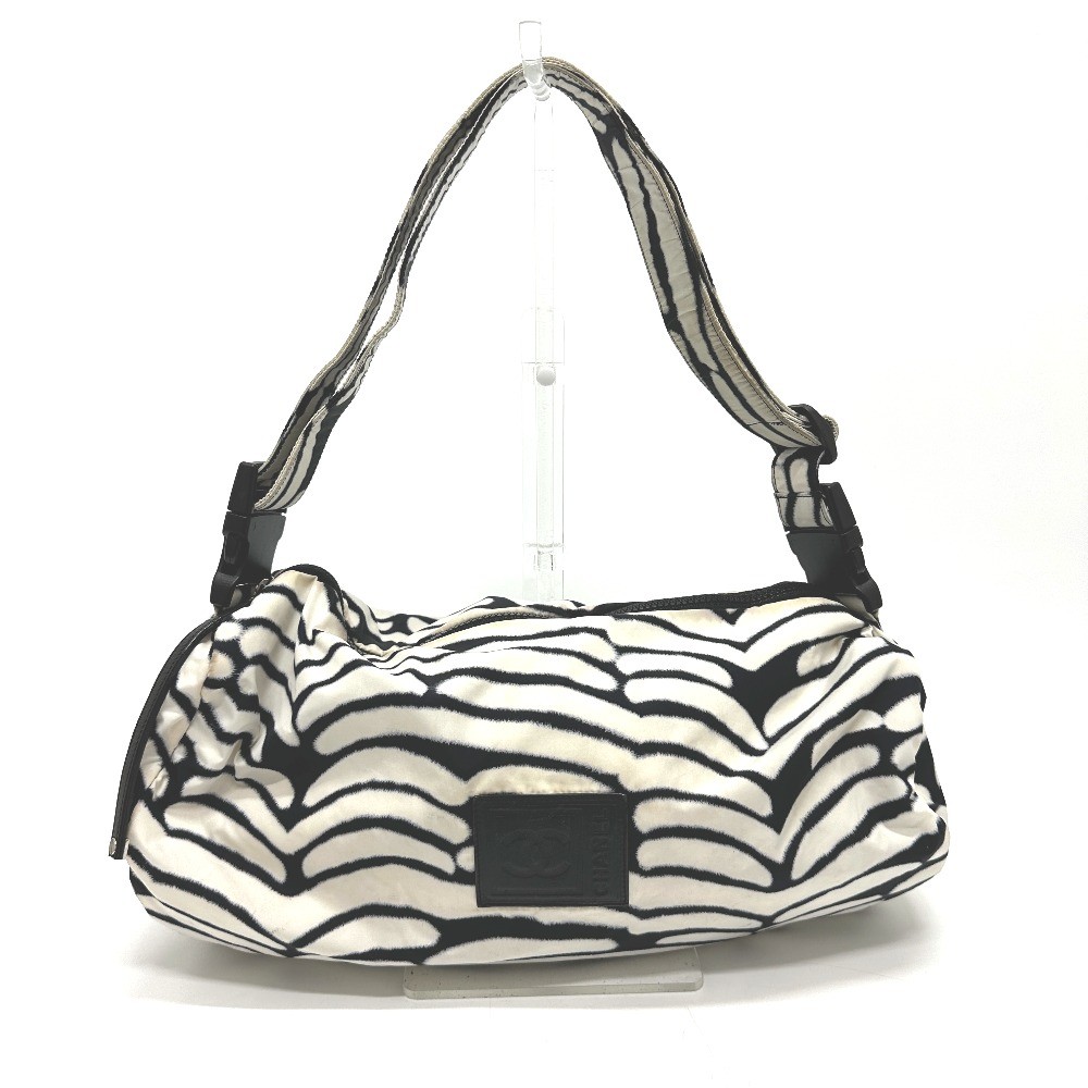 CHANEL Sports CC CC Mark Bag Shoulder Bag Nylon White