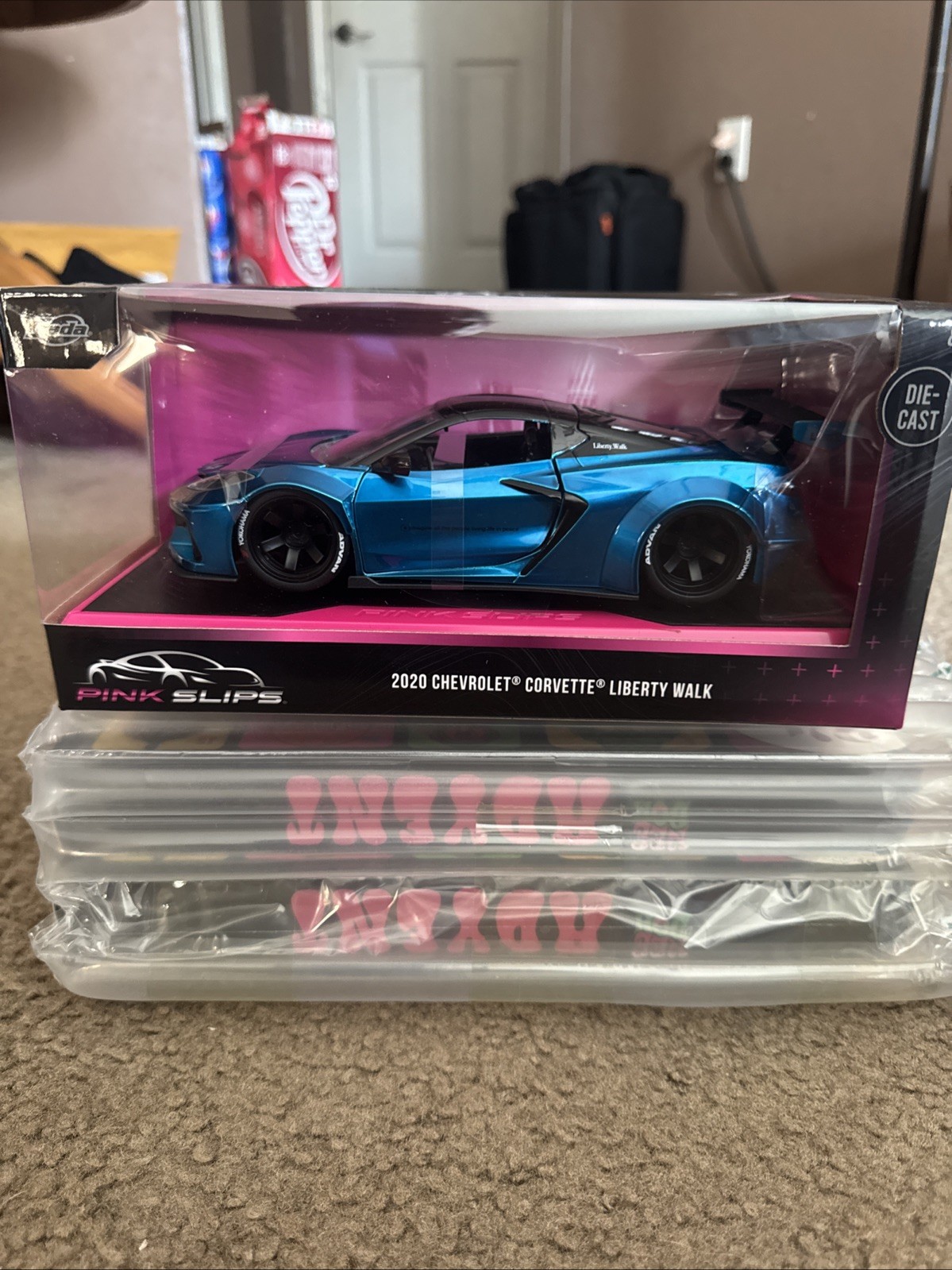 Jada Pink Slips Blue 2020 CHEVROLET CORVETTE LIBERTY WALK 1:24 VHTF🔥🔥🔥