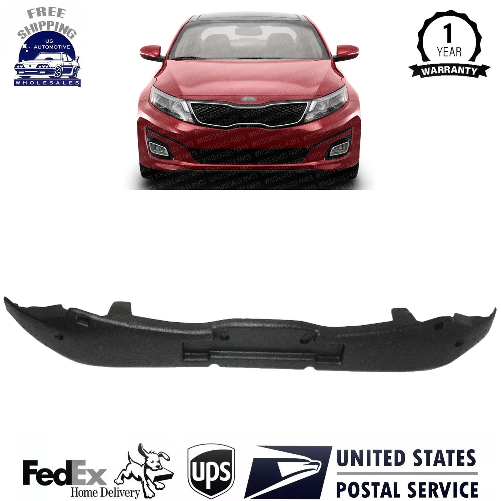 New Front Bumper Absorber USA Built Vehicle For 2014-2015 Kia Optima