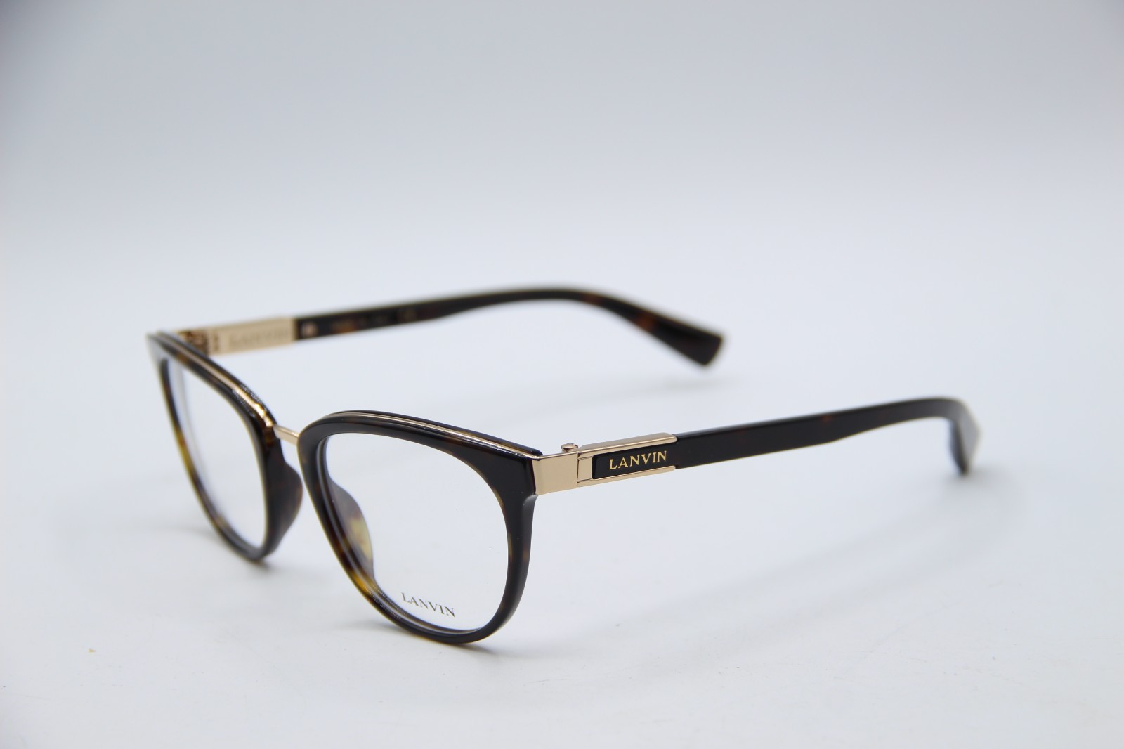 NEW LANVIN VLN079 COL.0722 HAVANA GOLD AUTHENTIC EYEGLASSES 49-20