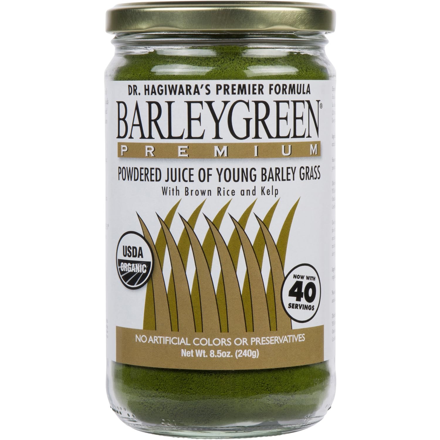 BARLEYGREEN Dr. Hagiwara\'s Original Premium w/Kelp  Organic Barley Grass Juic...