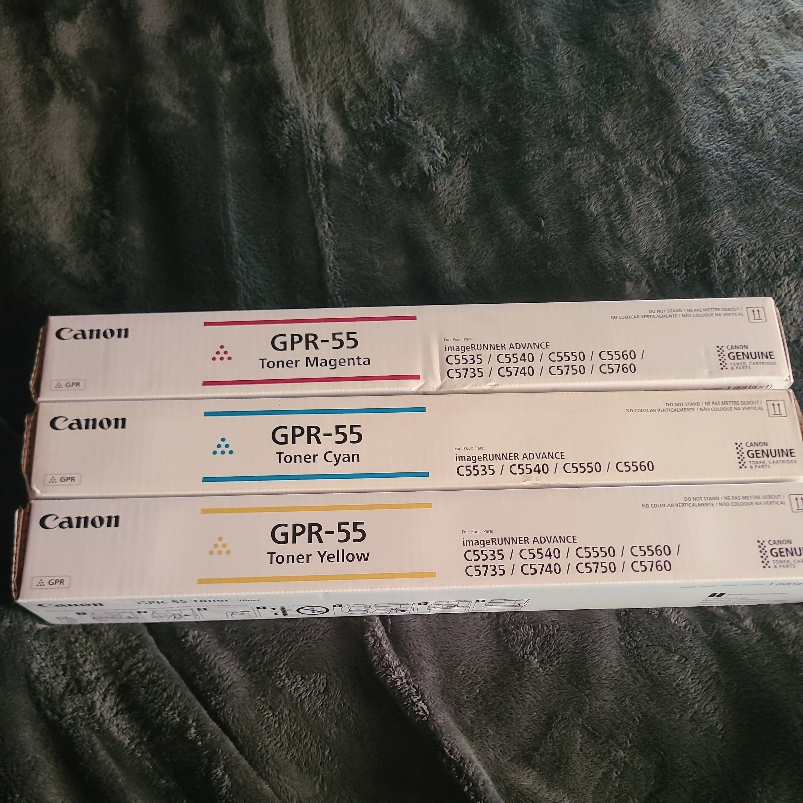 Canon GPR-55 Magenta Yellow Cyan Toner Cartridges for C5535 40 50 60 Set Sealed