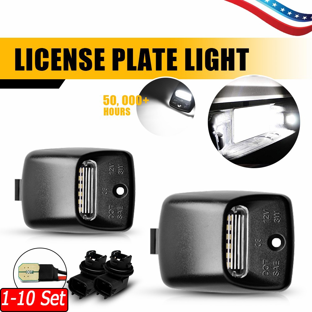 1-10x LED LICENSE PLATE LIGHTS Socket Set for 05-15 Toyota Tacoma 2000-13 Tundra