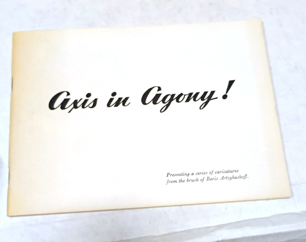 Boris Artzybasheff AXIS IN AGONY First Edition 1944 Wartime Caricatures Rare Boris Artzybasheff AXIS IN AGONY First Edition 1944 Wartime Caricatures Rare