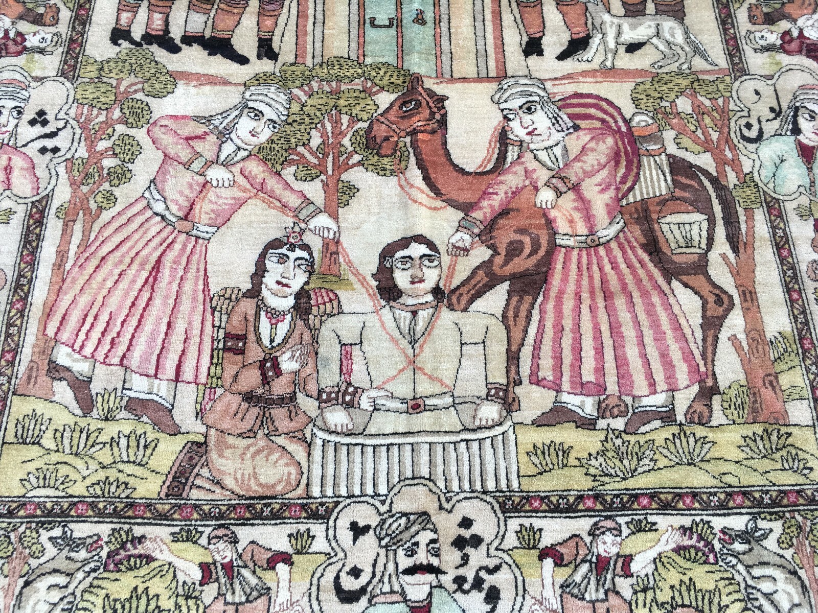 ANTIQUE TE\'HR-AN ( PICTORIAL ) PROPHET JOSEPH AND FAMILY CIRCA : 1875