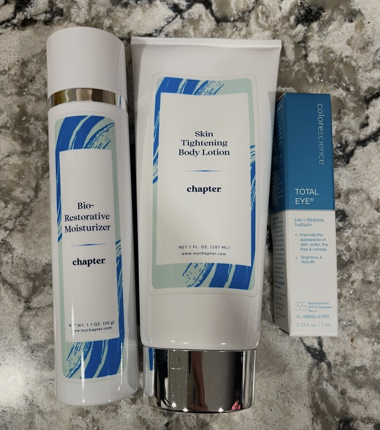 Chapter brand-Skin tightening body lotion, moisturizer, total eye renewal 