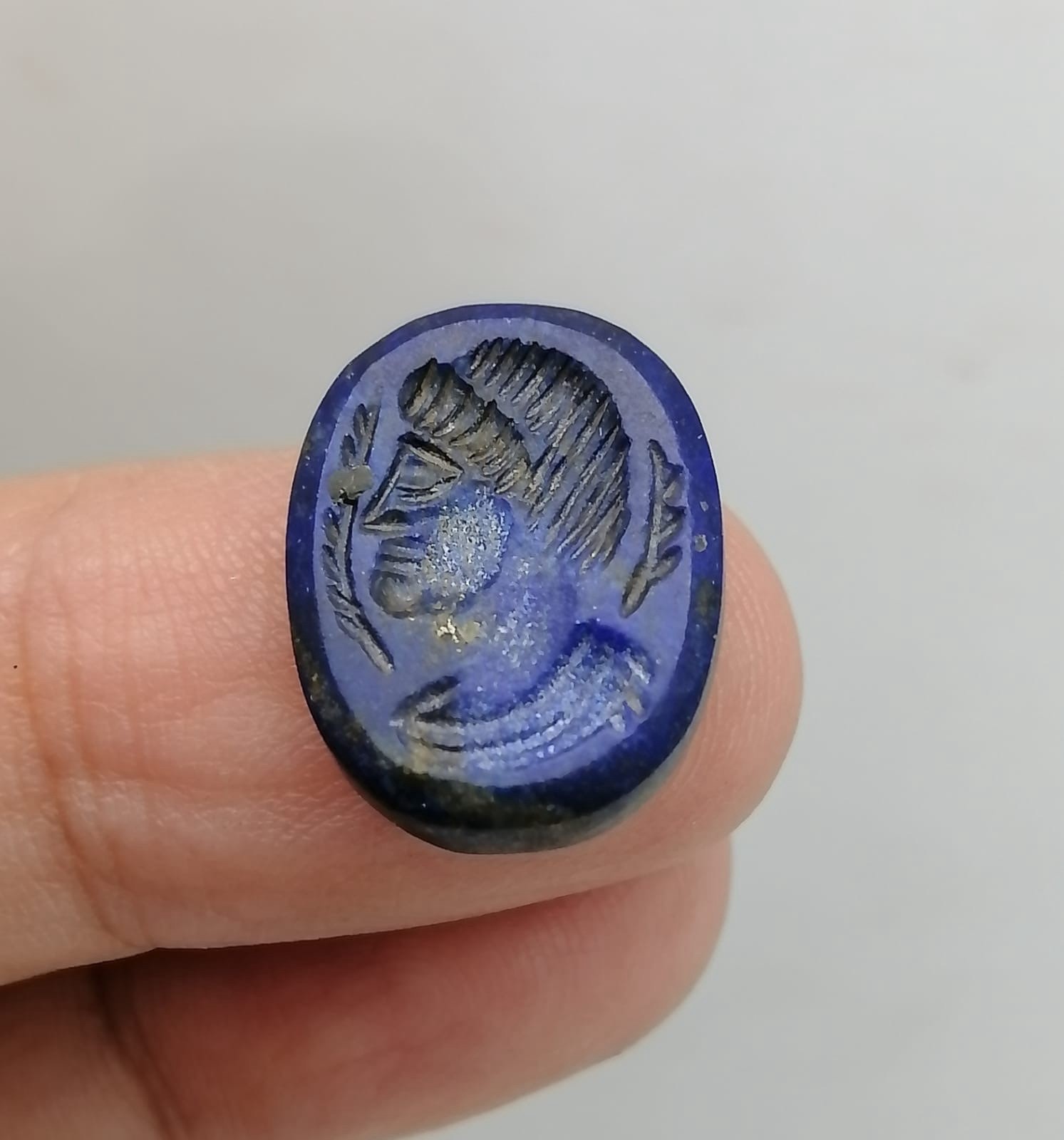 Lapis Lazuli Stone Old Roma Italian Seal Stone Stamp Lapis Lazuli Stone Old Roma Italian Seal Stone Stamp