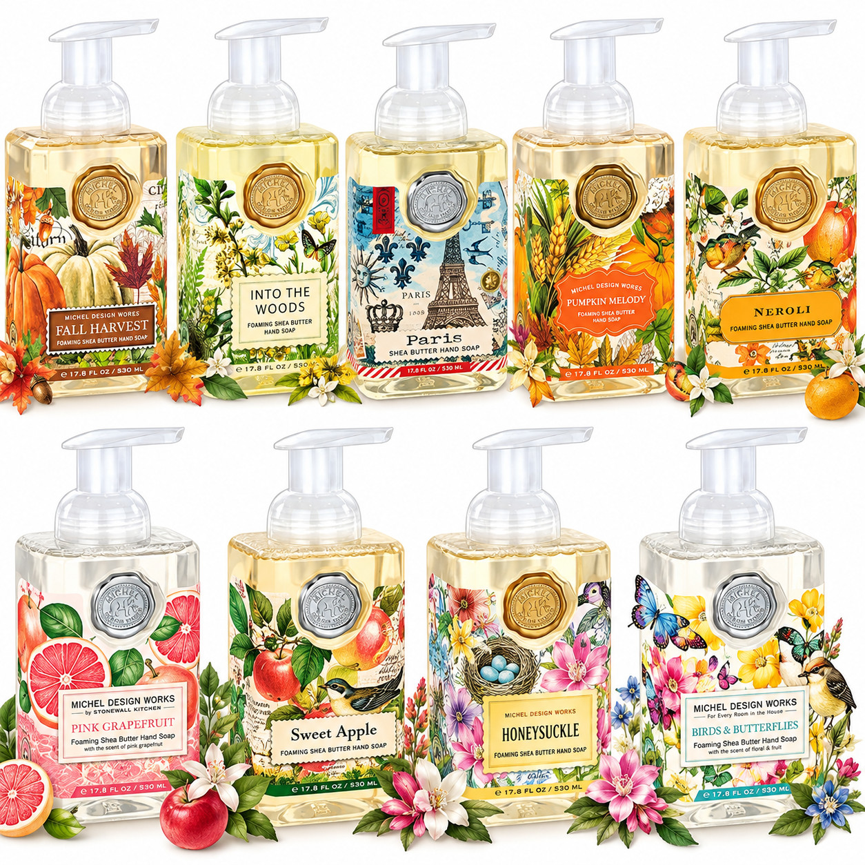 Michel Design Works YOU PICK Foaming Hand Soap  17.8 oz. Pink Grapefruit,Pumpkin