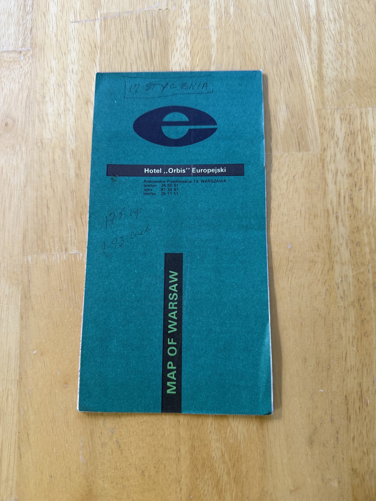 Vintage 1984 Warsaw Poland Tourist City Map Orbis Victoria Fold Out Brochure
