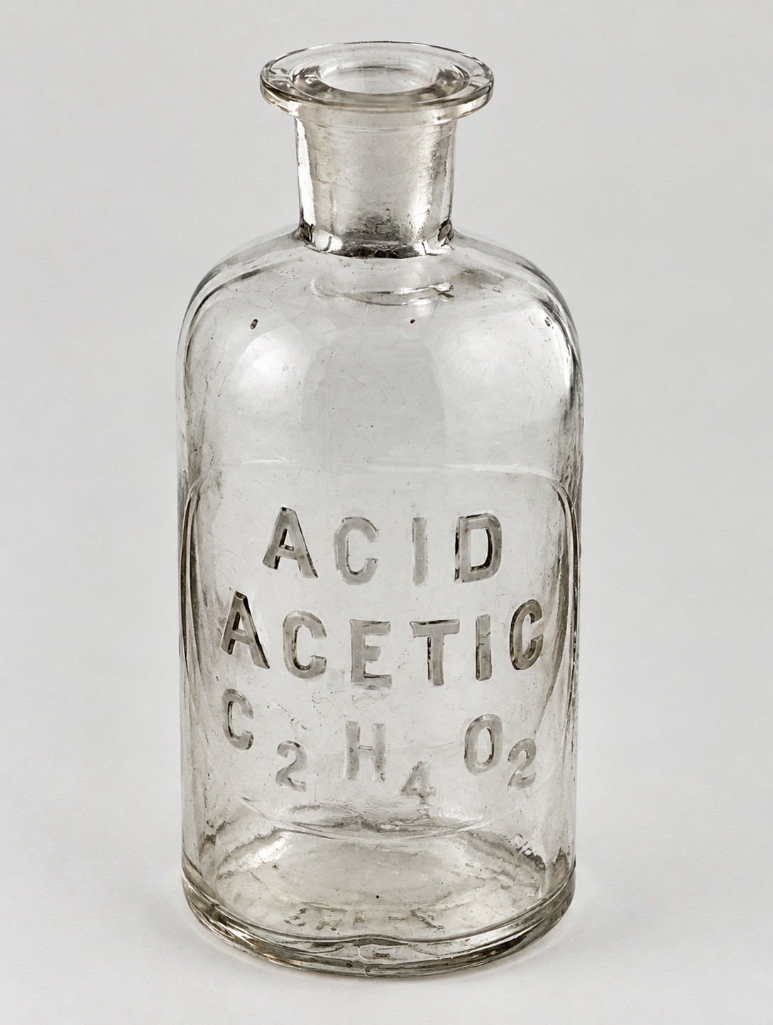 Vintage Vinegar Bottle Wheaton Acetic Acid C2H4O2 Pharmacy Chemistry Apothecary