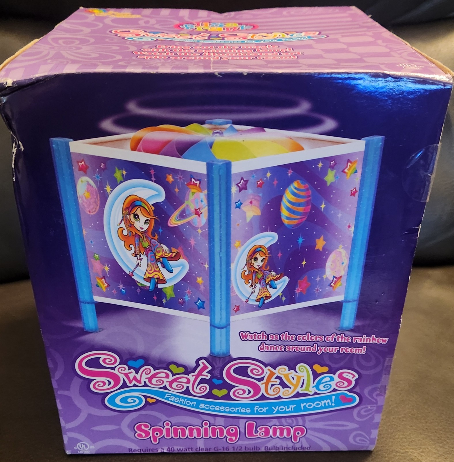 Lisa Frank MOON GIRL Sweet Styles Spinning Revolving Lamp Planets Stars Lisa Frank MOON GIRL Sweet Styles Spinning Revolving Lamp Planets Stars