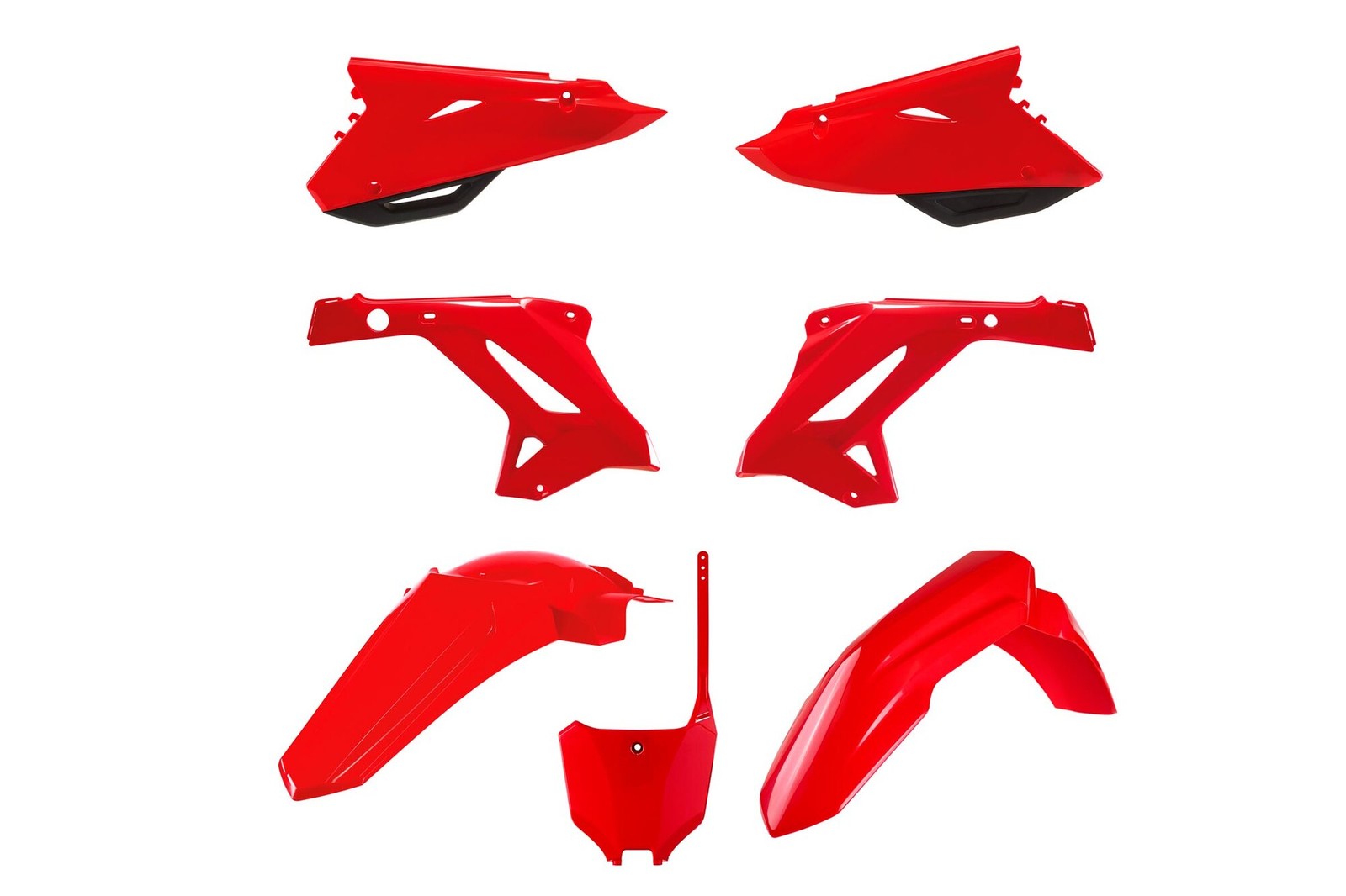 Polisport Red Restyled Plastic Kit fits 02-07 CR125, CR250