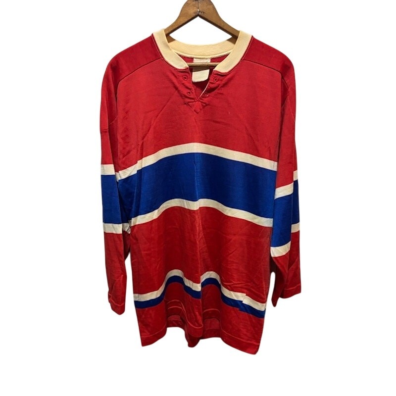 Vintage 1960s 70s Hockey Jersey Sandow Sporting Knit made in Canada Montreal M Vintage 1960s 70s Hockey Jersey Sandow Sporting Knit made in Canada Montreal M