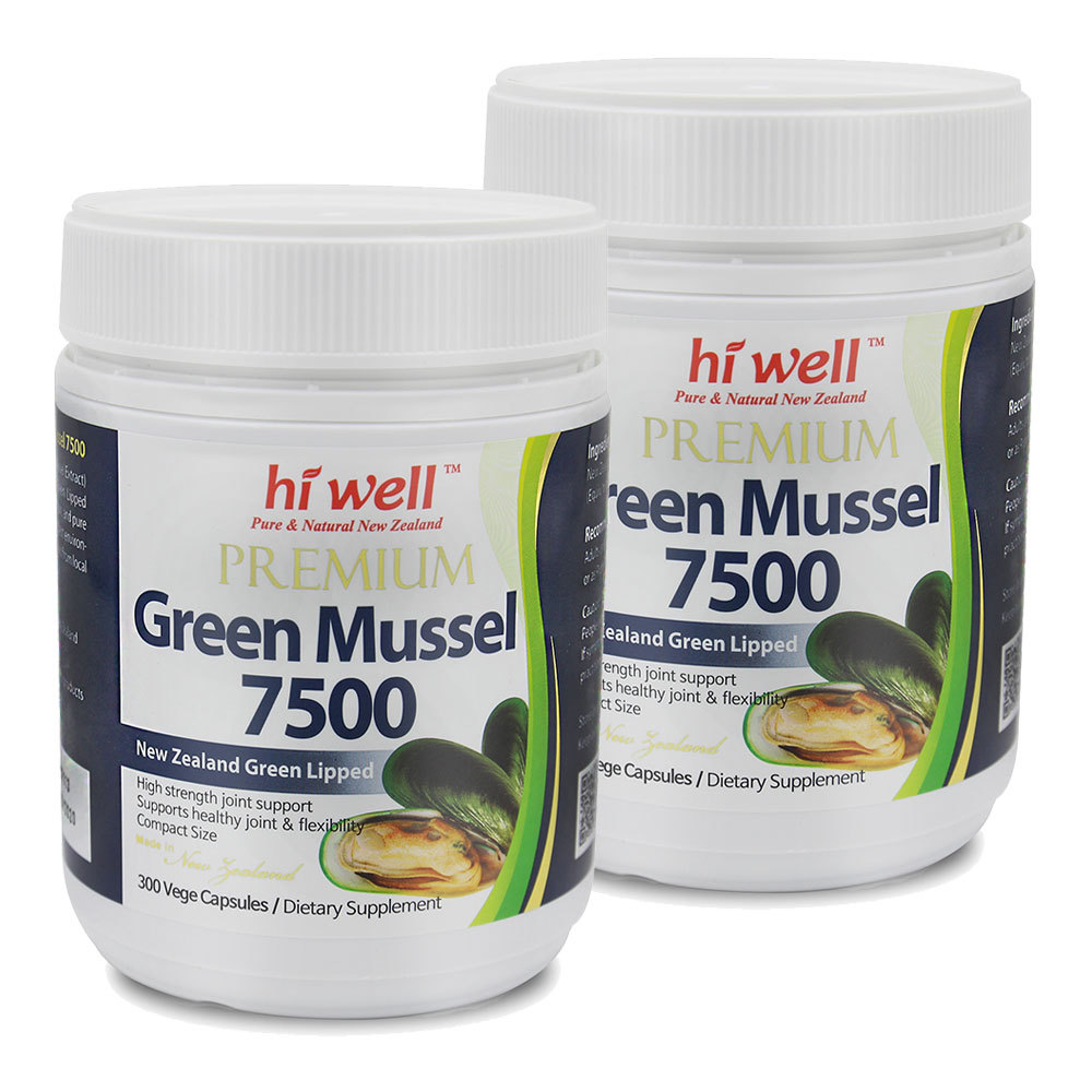 Hi Well Green Lipped Mussel 7500 300 Capsules 2 Pack Better Value