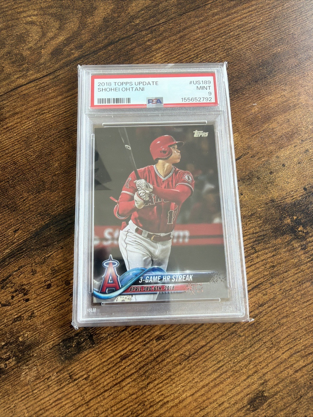Topps 2018 Update Series Shohei Ohtani Los Angeles Angels #US189 PSA 9 Topps 2018 Update Series Shohei Ohtani Los Angeles Angels #US189 PSA 9