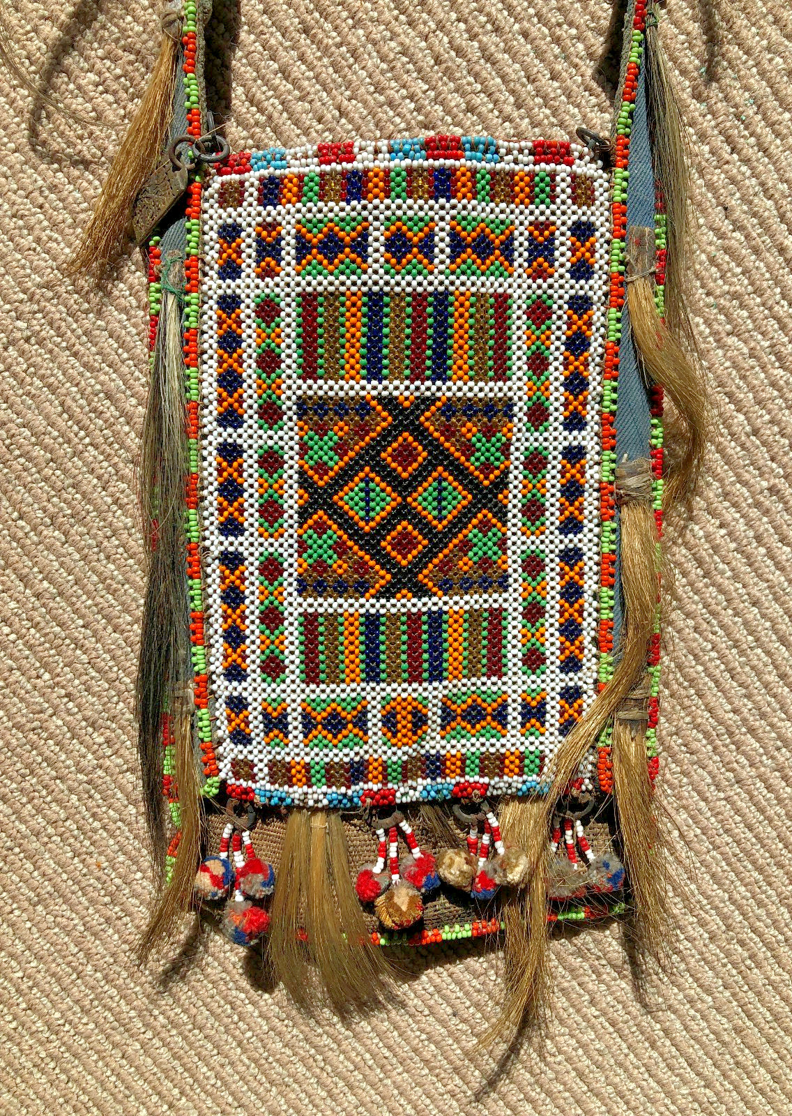 Early 20th Century Mindanao Bagobo Men\'s Shoulder Bag or Cabir, the Philippines