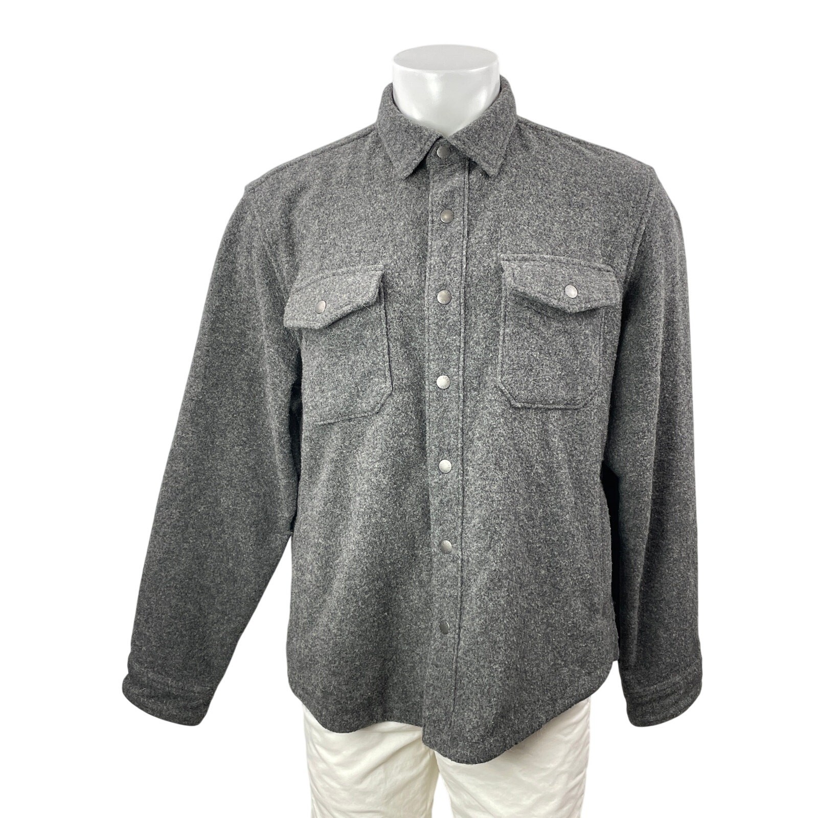 L.L. Bean x Todd Snyder Men\'s Gray Wool Button Down Shirt Jacket Shacket Size L L.L. Bean x Todd Snyder Men\'s Gray Wool Button Down Shirt Jacket Shacket Size L