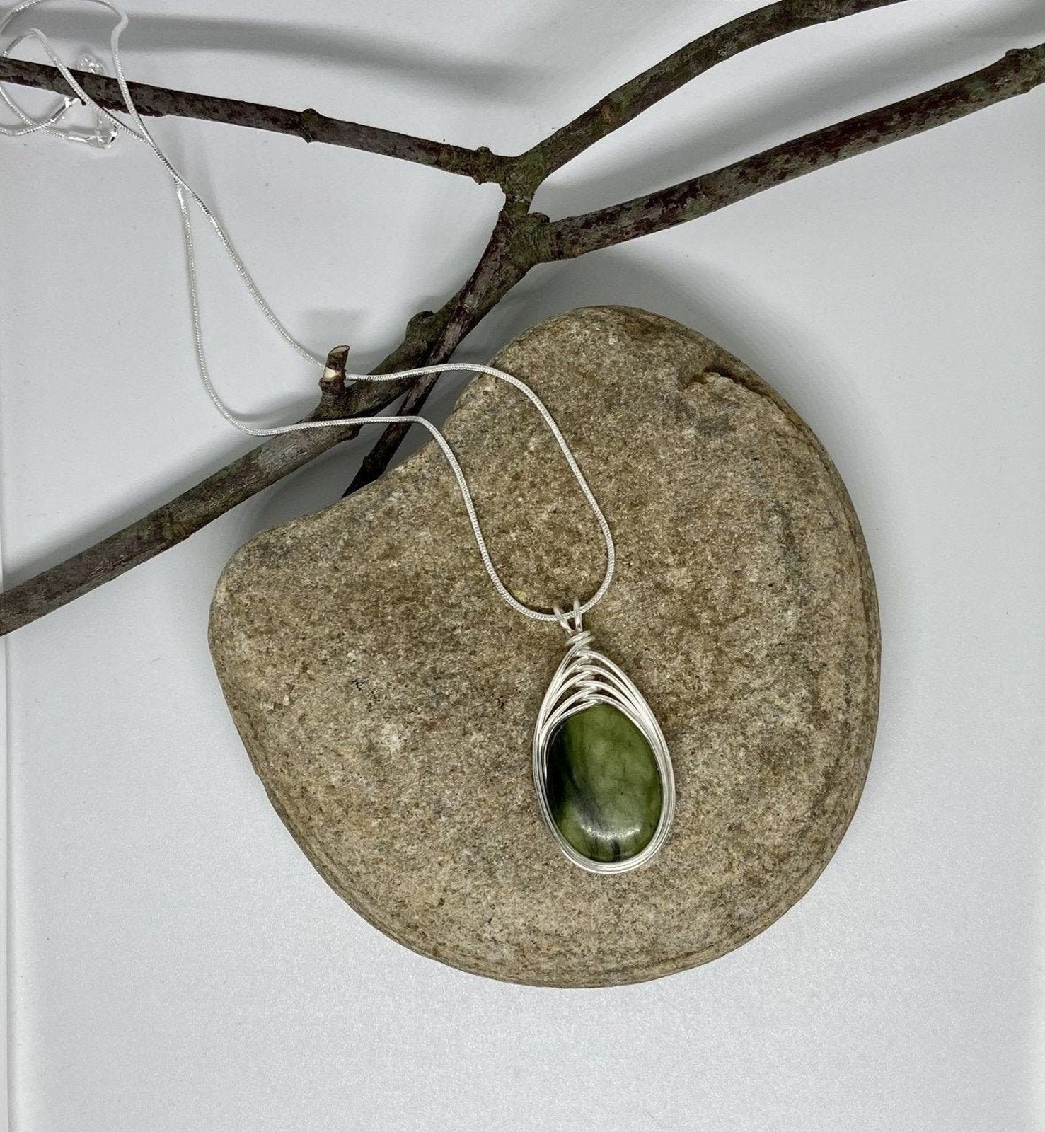 Genuine Irish Connemara Marble Pendant, Irish Jewelry, Handmade Jewelry Genuine Irish Connemara Marble Pendant, Irish Jewelry, Handmade Jewelry