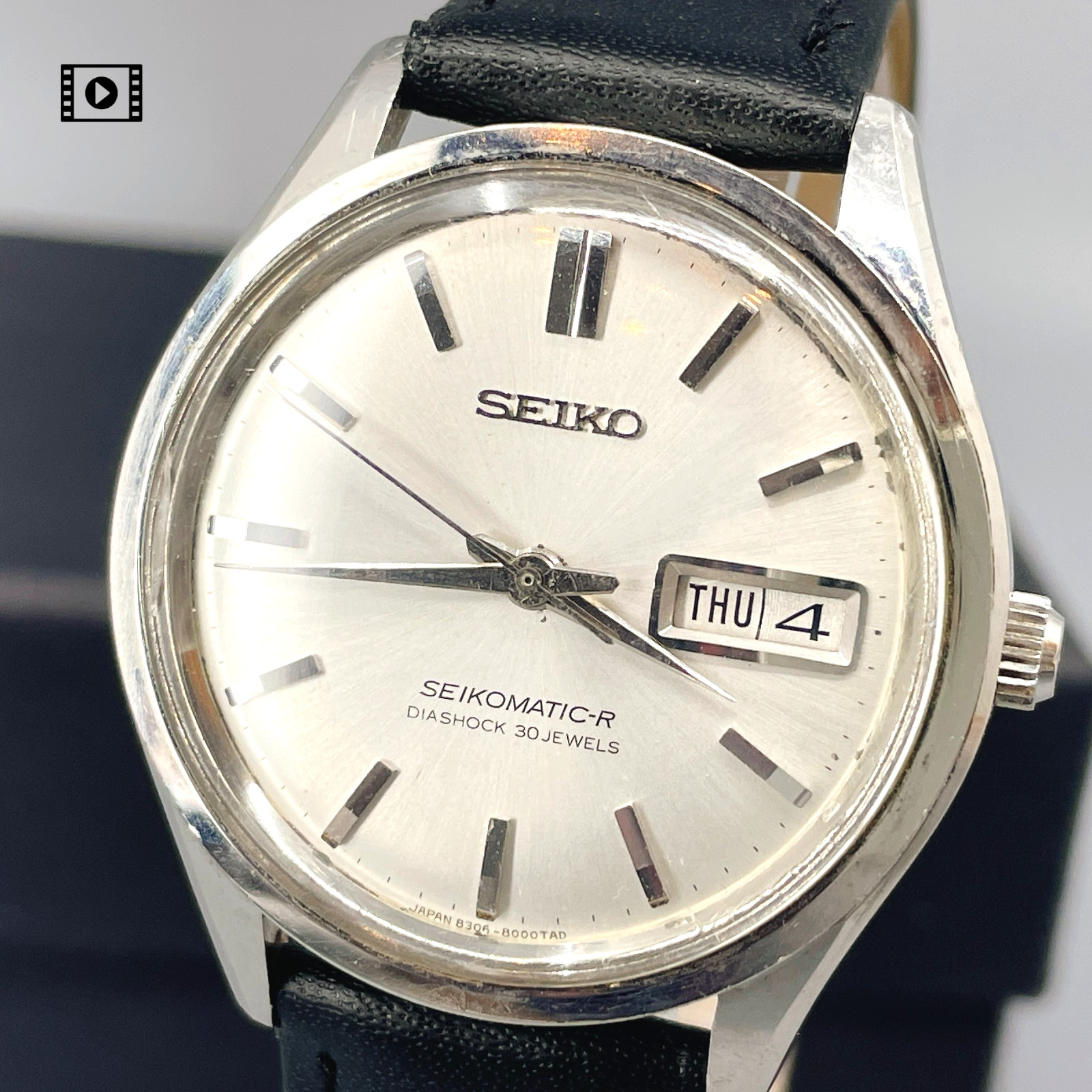 SEIKO Seikomatic 8306-8000 Day/Date Automatic 36mm Men's Watch Vtg1965【Exc+5/Box