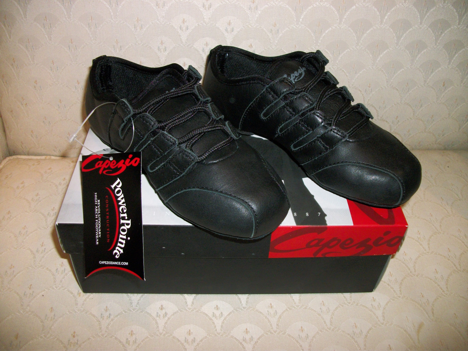Capezio Rider Jazz Shoe Sneaker Black PP11 Leather PowerPointe New in Box 5-14 Capezio Rider Jazz Shoe Sneaker Black PP11 Leather PowerPointe New in Box 5-14