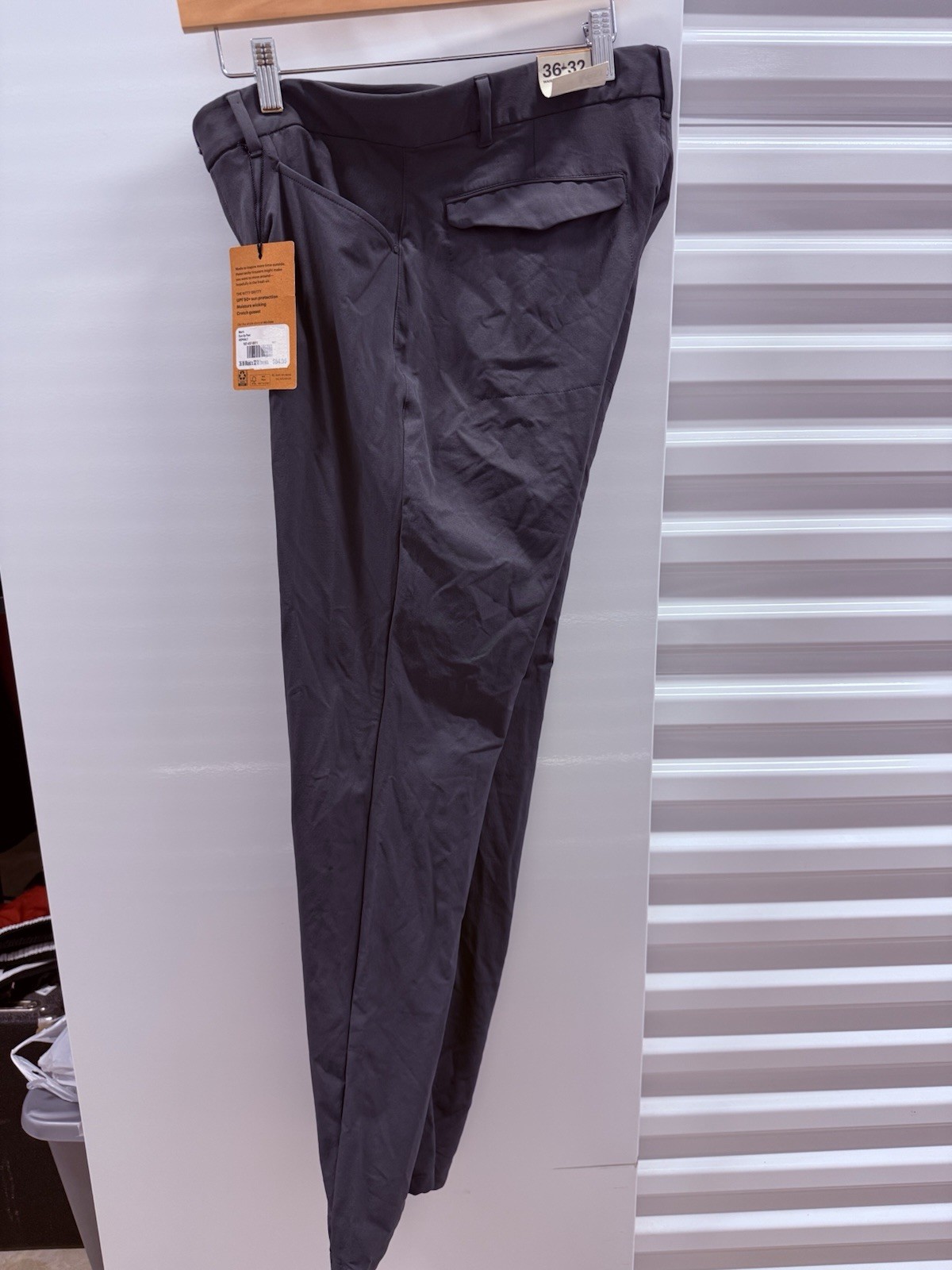 NWT REI Sun Up Pants Straight Leg Mens Size 36 X 32 Asphalt