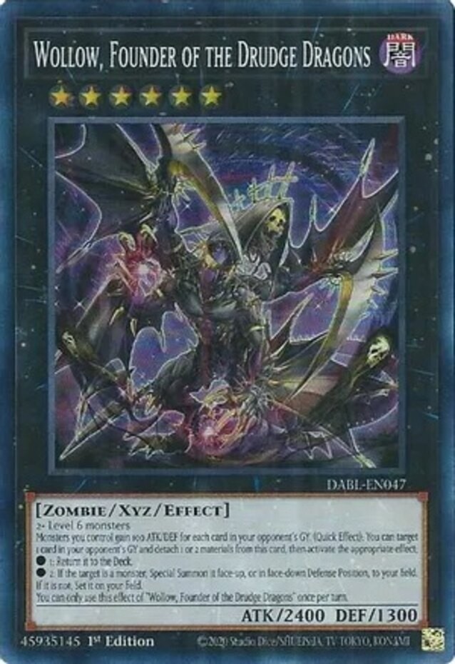 Wollow, Founder of the Drudge Dragons - DABL-EN047 - Super Rare - 1st Edition Ne