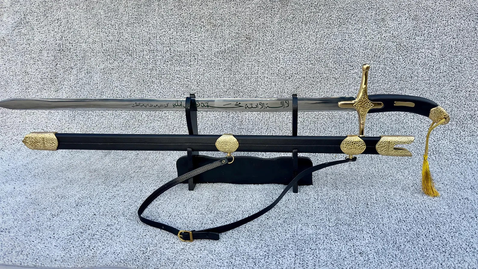 Prophet Muhammad Sword Replica, Islamic Historical Stainless Steel Display Sword