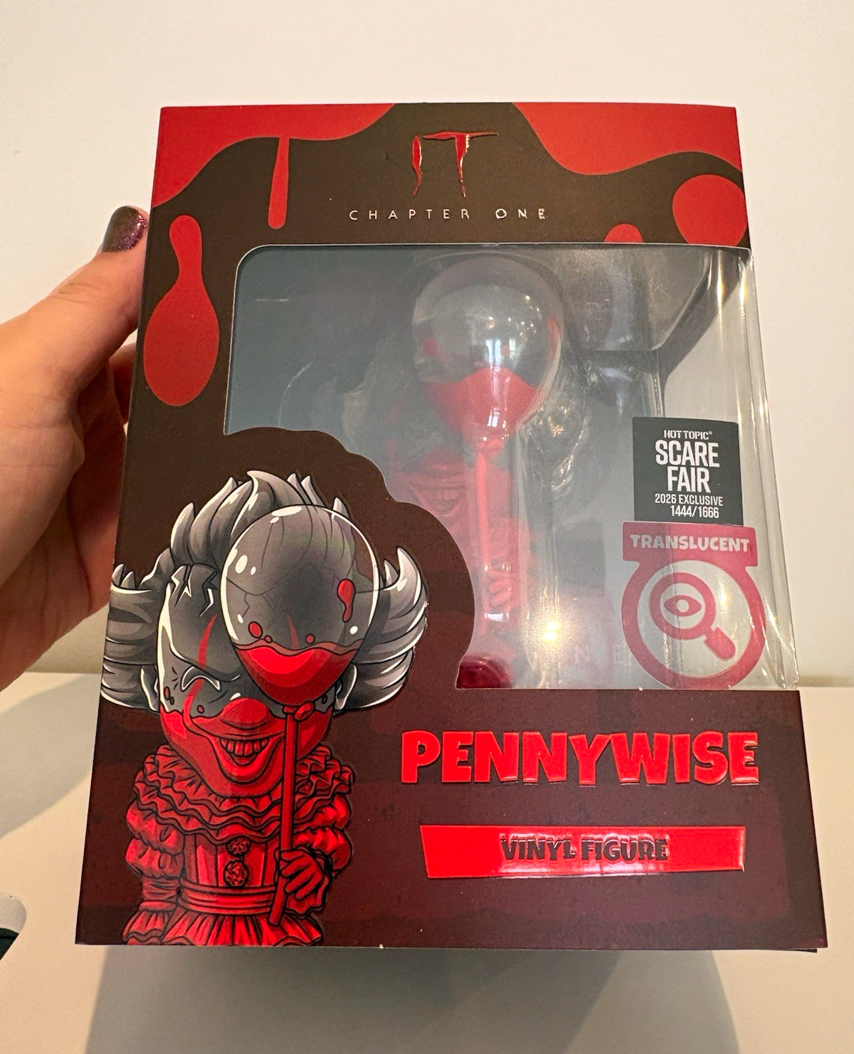 Youtooz Vinyl Figure IT Chapter One Pennywise Translucent Hot Topic Exclusive