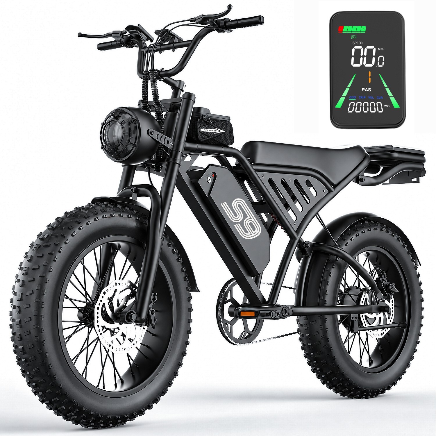 3000W Peak Power Electric Bike for Adults, 35MPH, 75-Mile Range, 48V 20Ah E-Bike