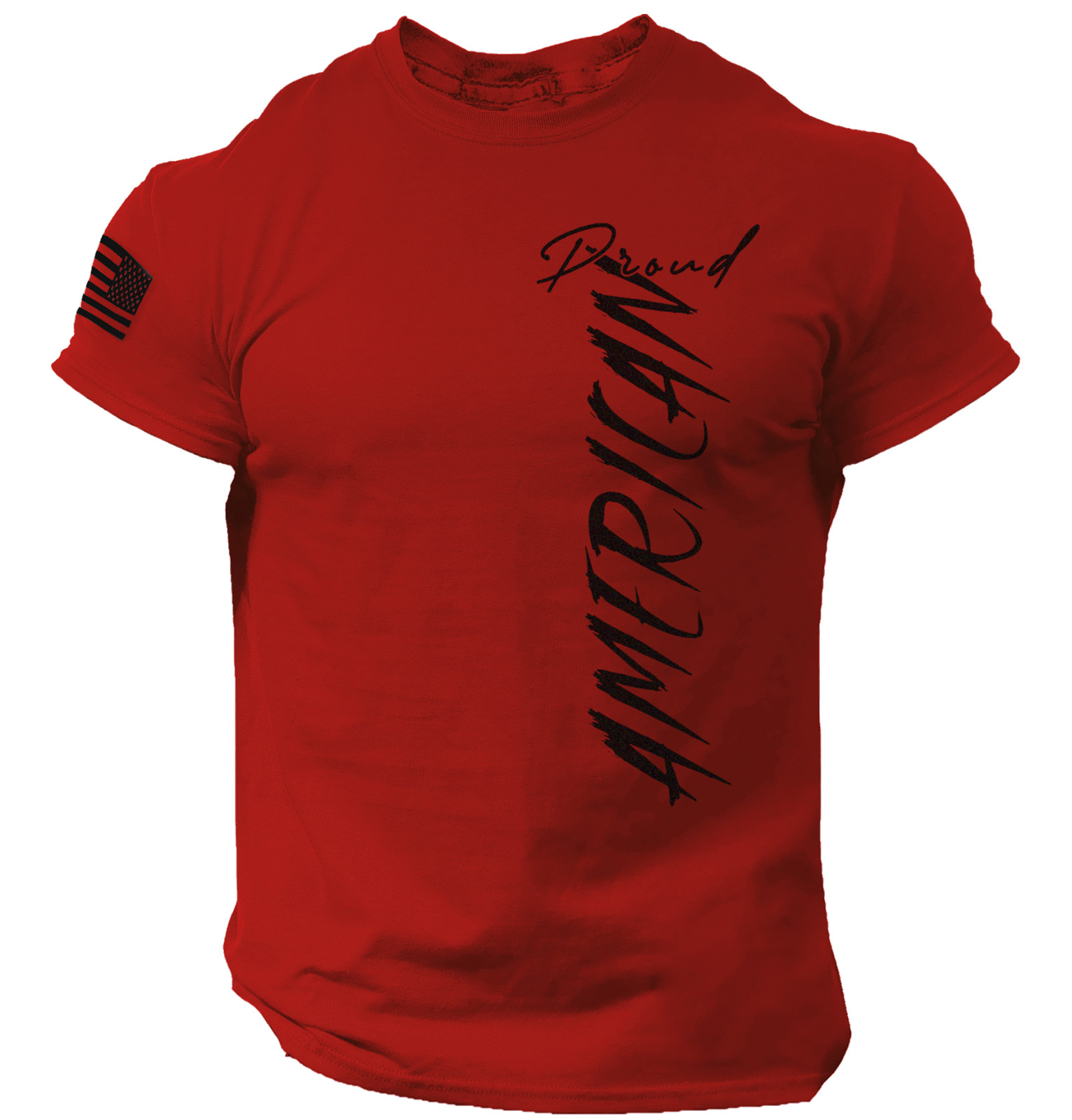 Proud American T Shirt USA Flag Military Patriotic Tee 100% Cotton Proud American T Shirt USA Flag Military Patriotic Tee 100% Cotton