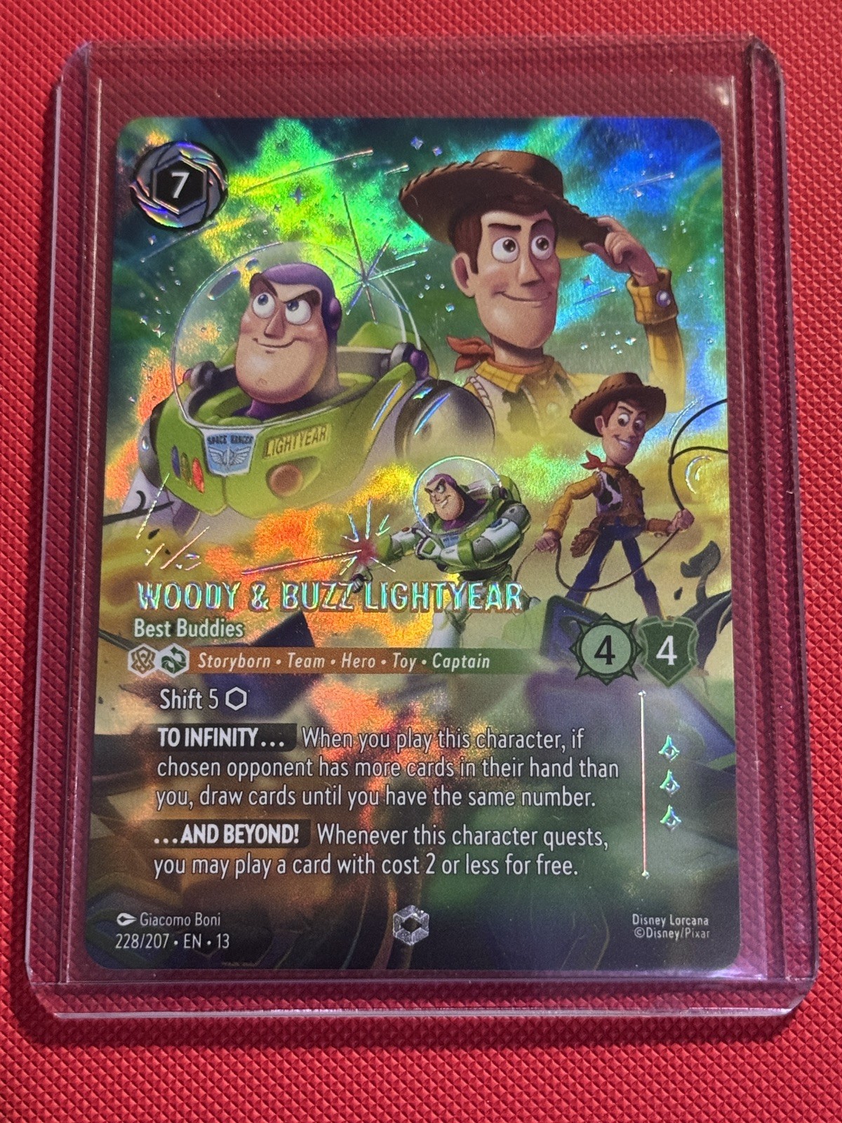 Woody & Buzz Lightyear Best Buddies 228/207 NM Enchanted Disney Lorcana AOTV