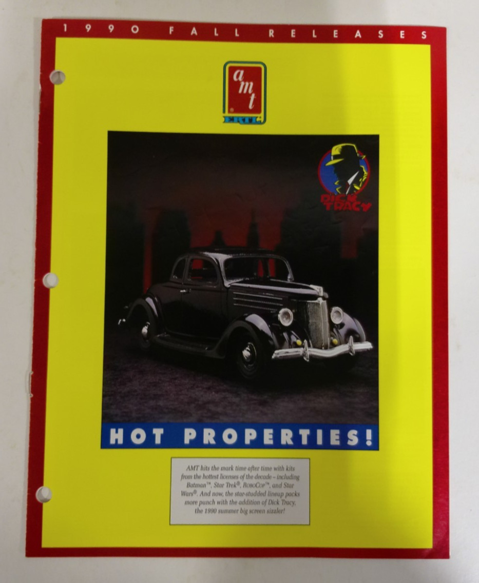 AMT/ERTL 1990 Fall Releases Catalog Featuring Dick Tracy, Robo Cop & Star Wars