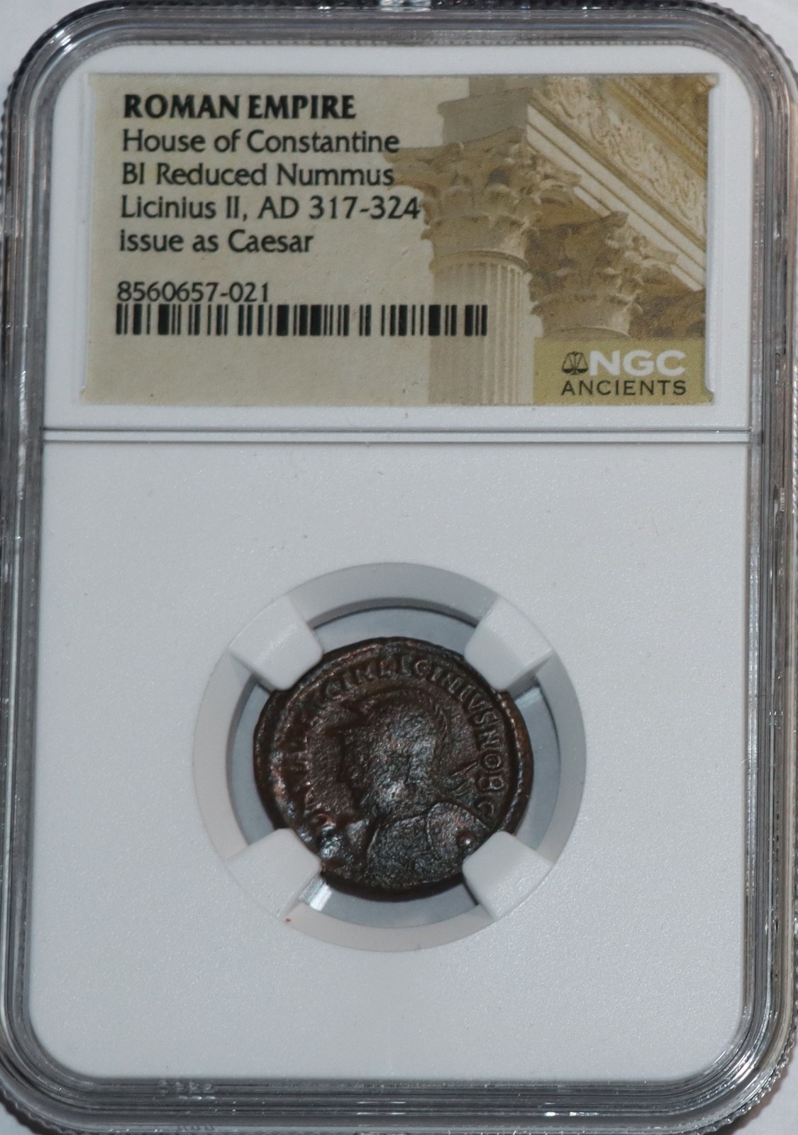 AUTHENTIC ROMAN EMPEROR LICINIUS II AD 317-324 COIN NGC CERTIFIED & COA #3451