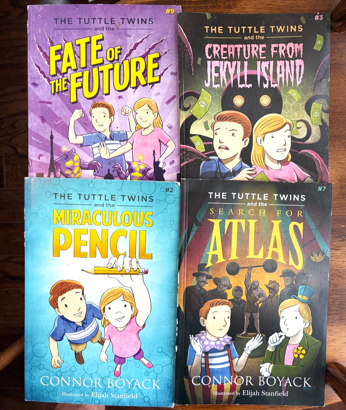 Tuttle Twins Book Lot Of 4 Connor Boyack Conservative Kids Books #2, 3, 7, 9