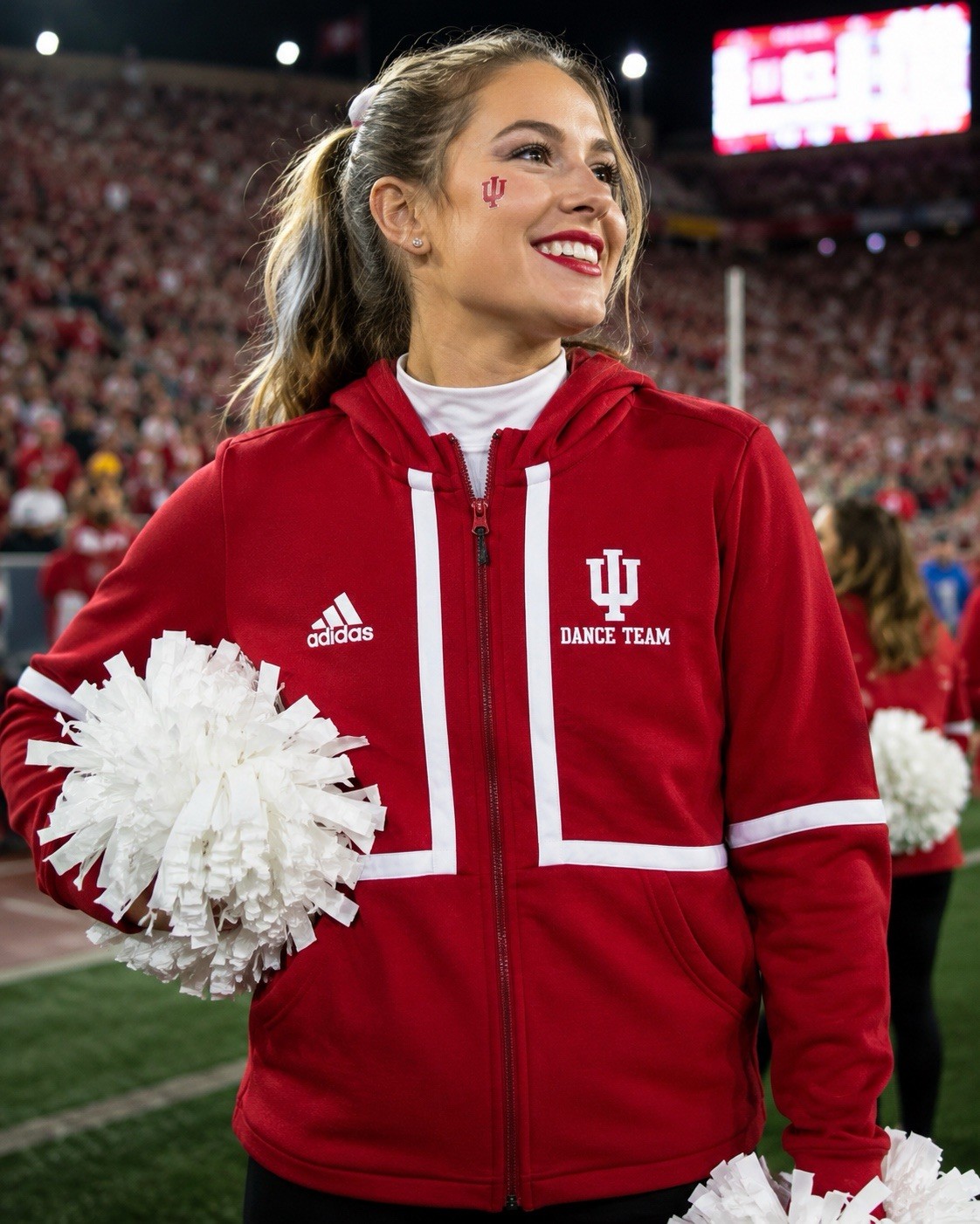 RARE Adidas Indiana University IU Dance Team Jacket Womens Medium NCAA Uniform RARE Adidas Indiana University IU Dance Team Jacket Womens Medium NCAA Uniform